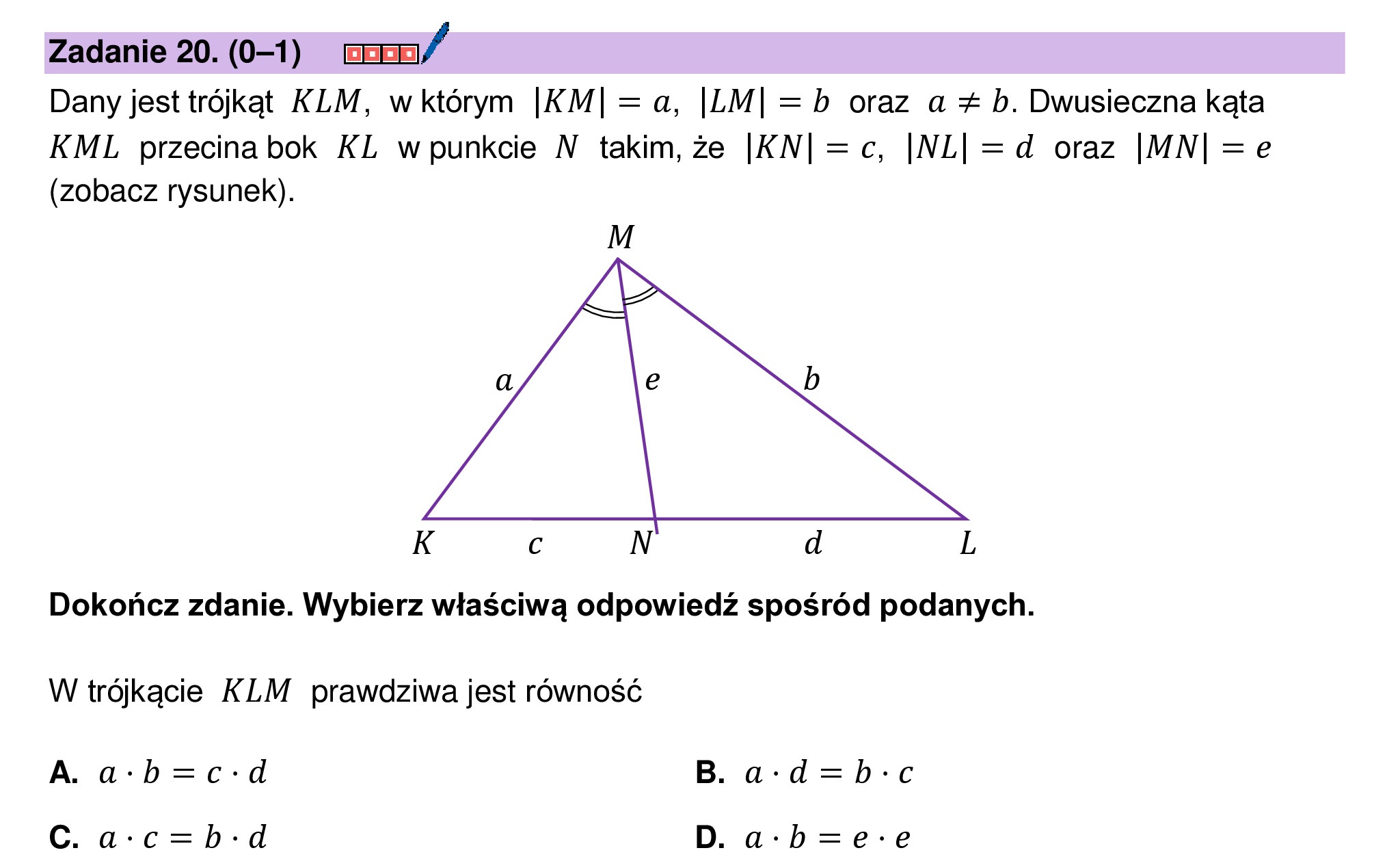 MATEMATYKA 2024 MAJ MATURA PODSTAWOWA ZADANIE 20