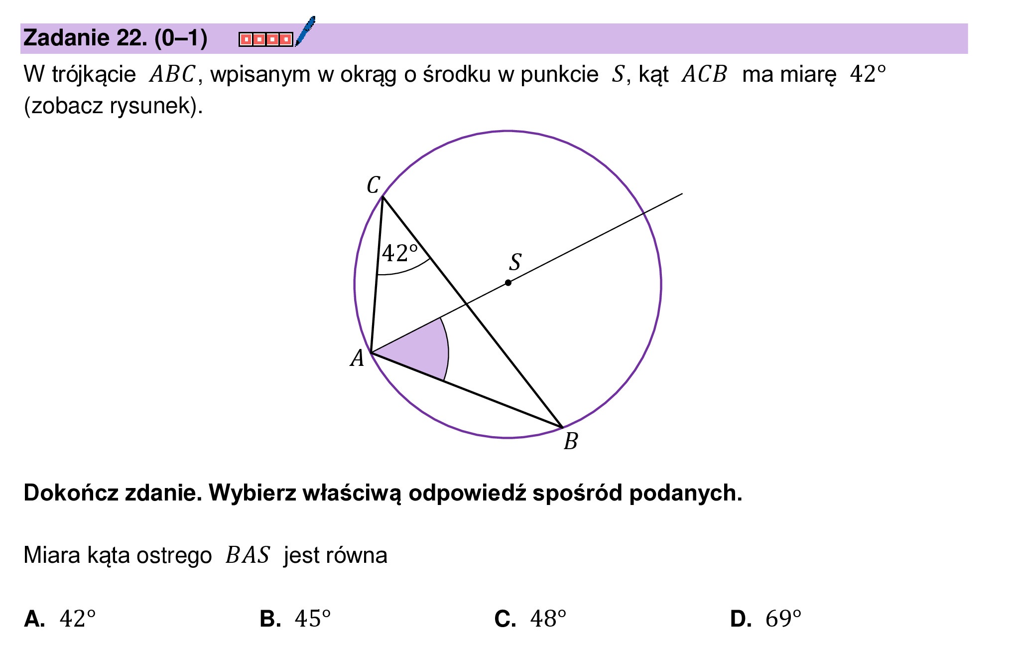 MATEMATYKA 2024 MAJ MATURA PODSTAWOWA ZADANIE 22