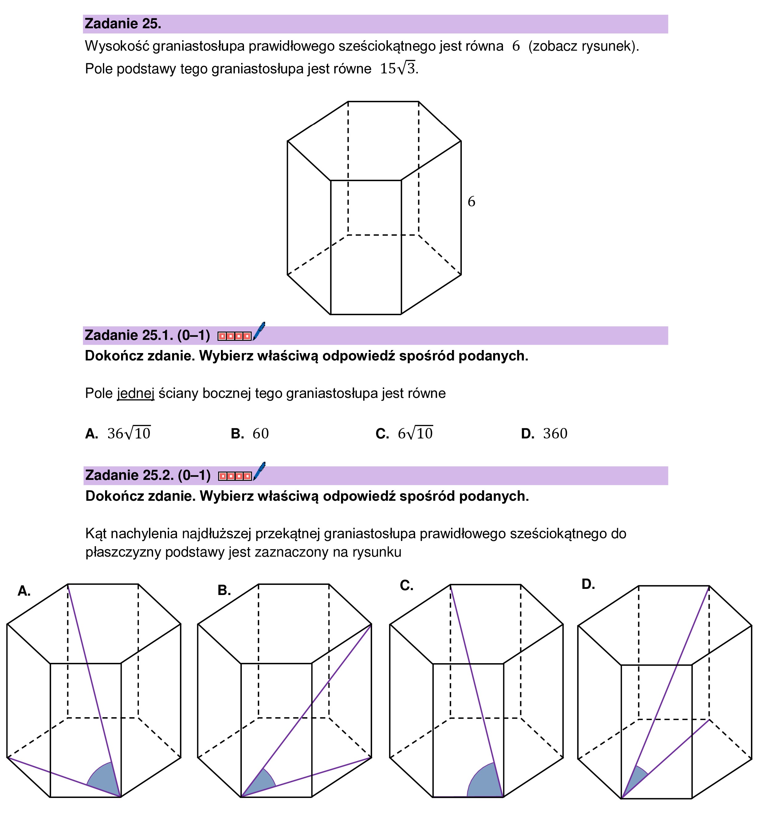 MATEMATYKA 2024 MAJ MATURA PODSTAWOWA ZADANIE 25