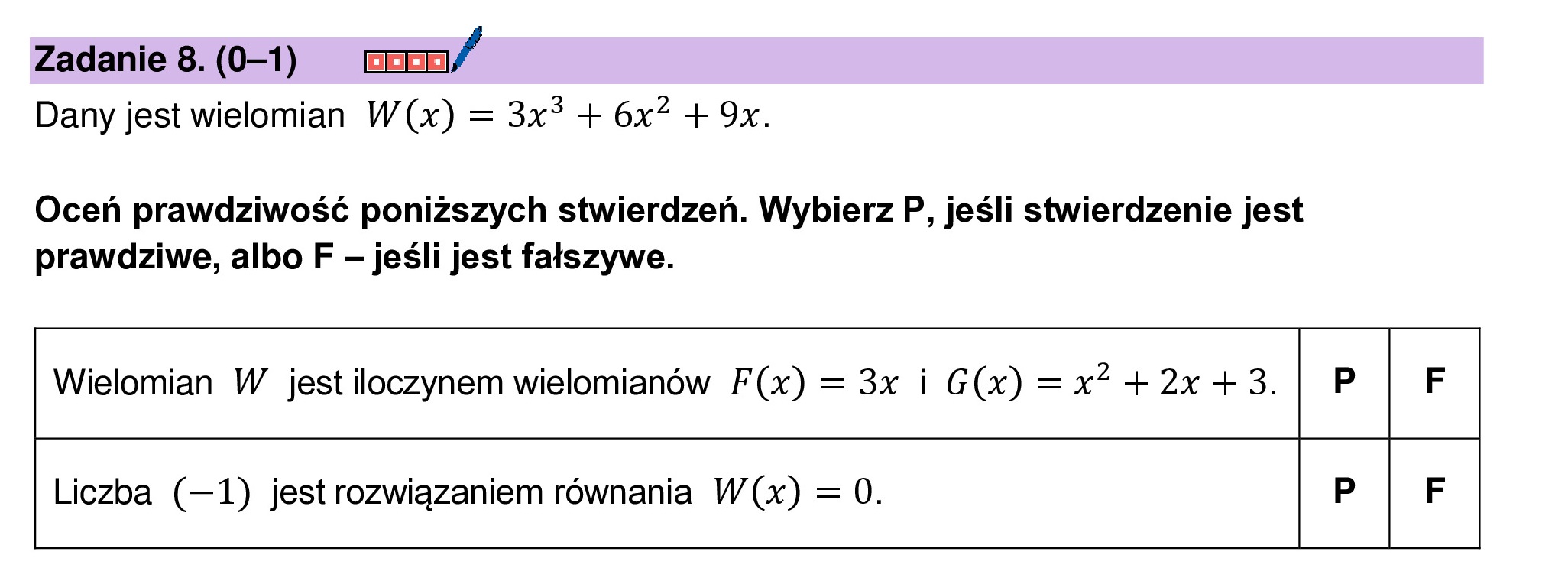 MATEMATYKA 2024 MAJ MATURA PODSTAWOWA ZADANIE 8