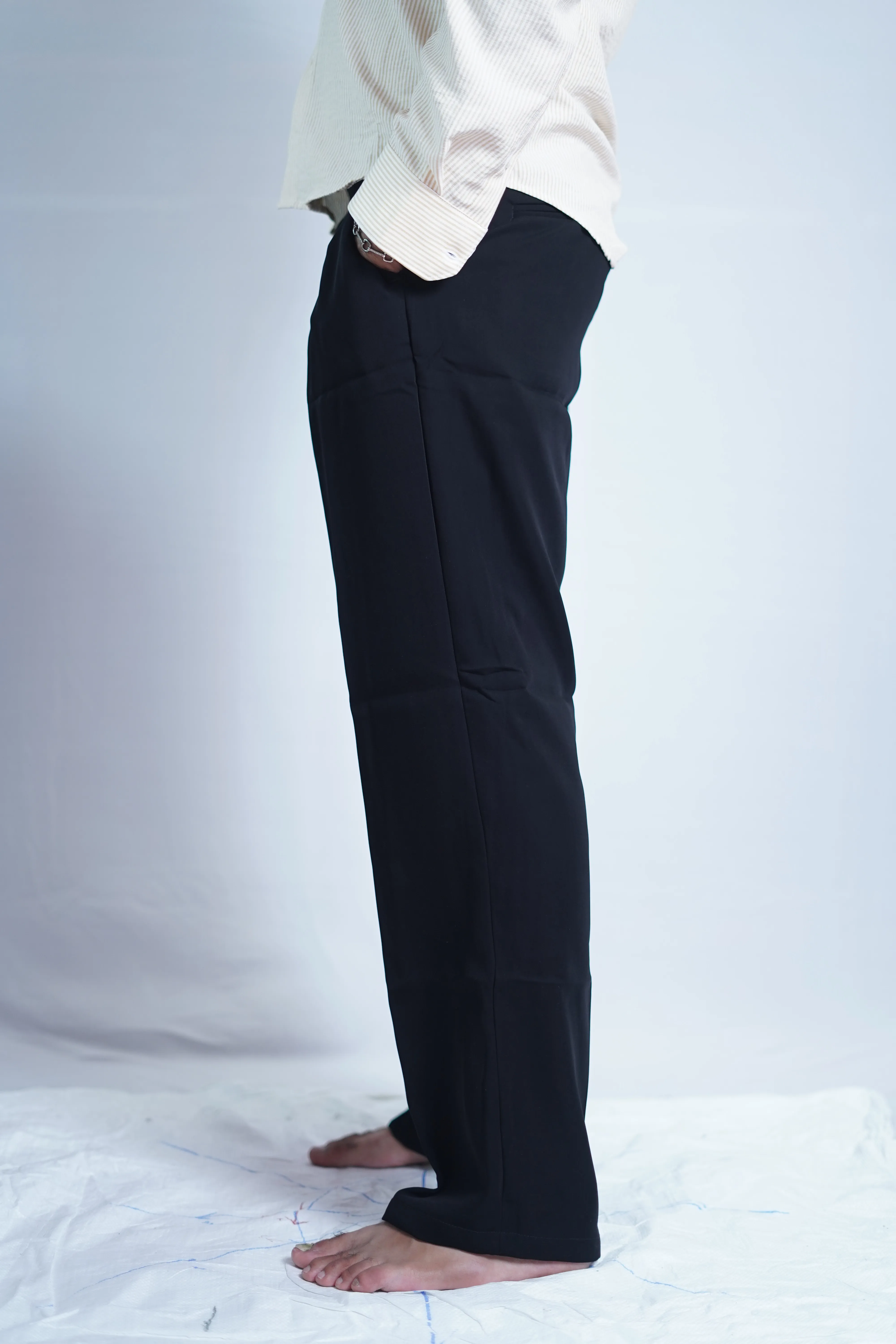BLACK ARMANI RELAXED PANTS