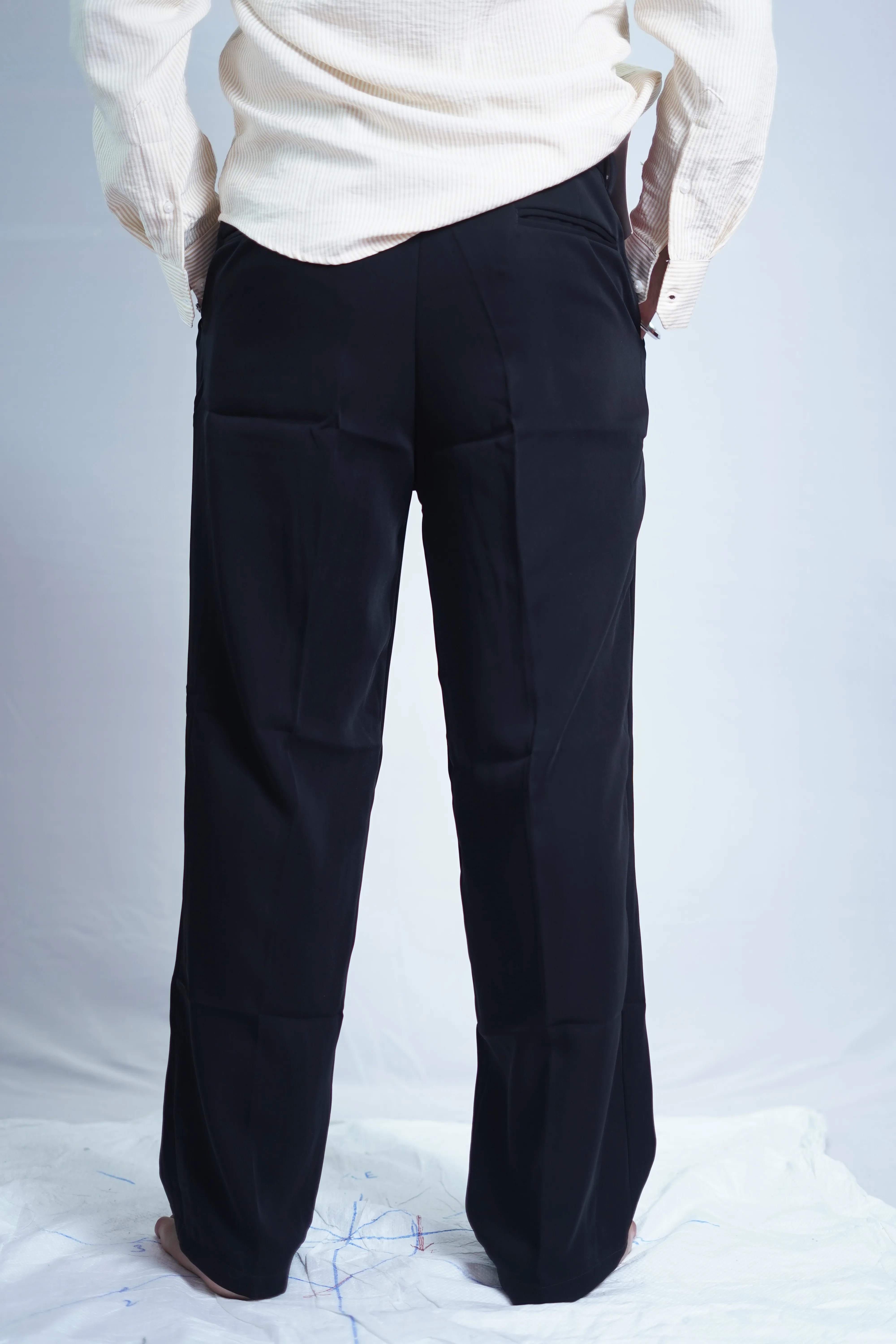 BLACK ARMANI RELAXED PANTS