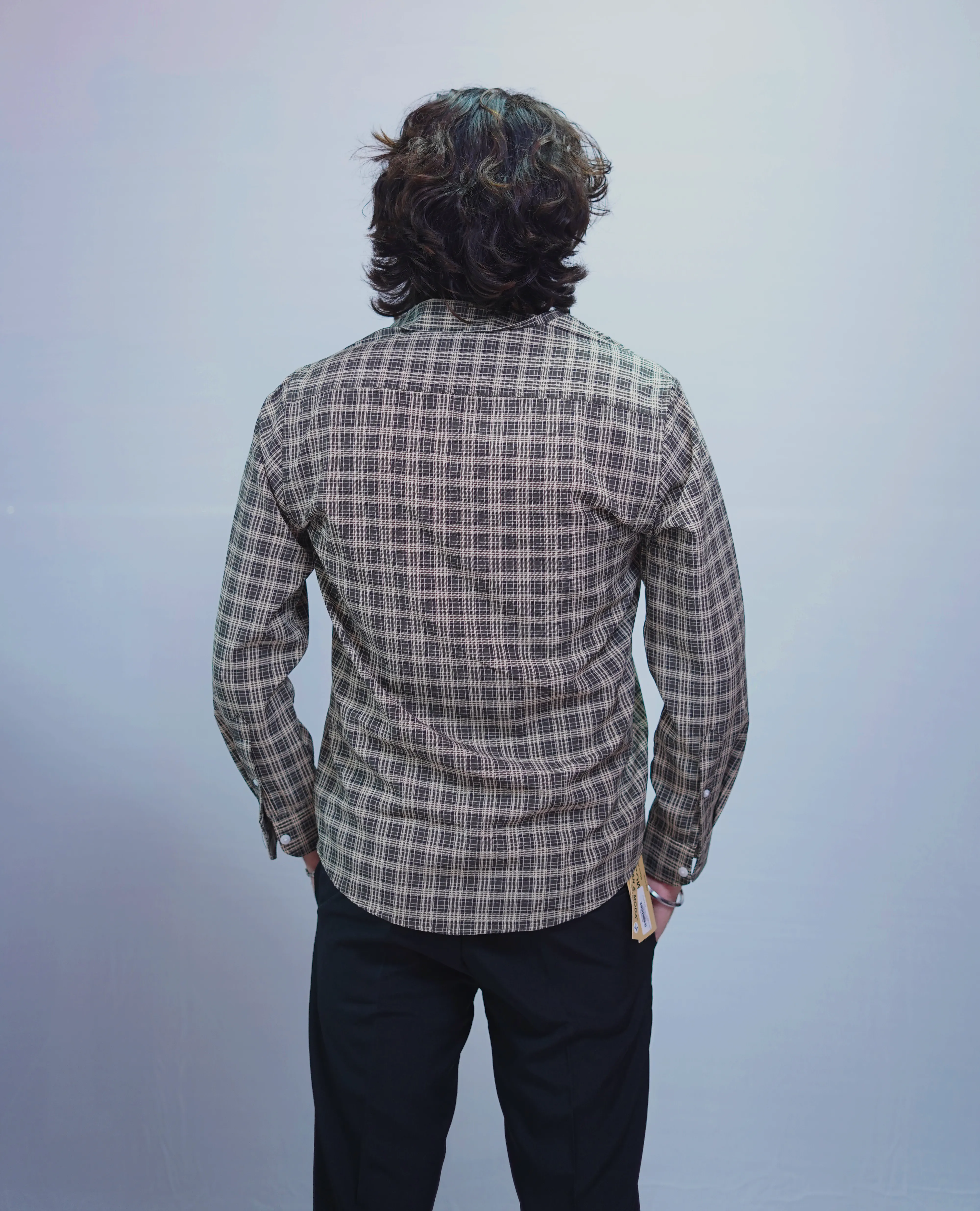 MUSTARD GREEN CHECKED SHIRT