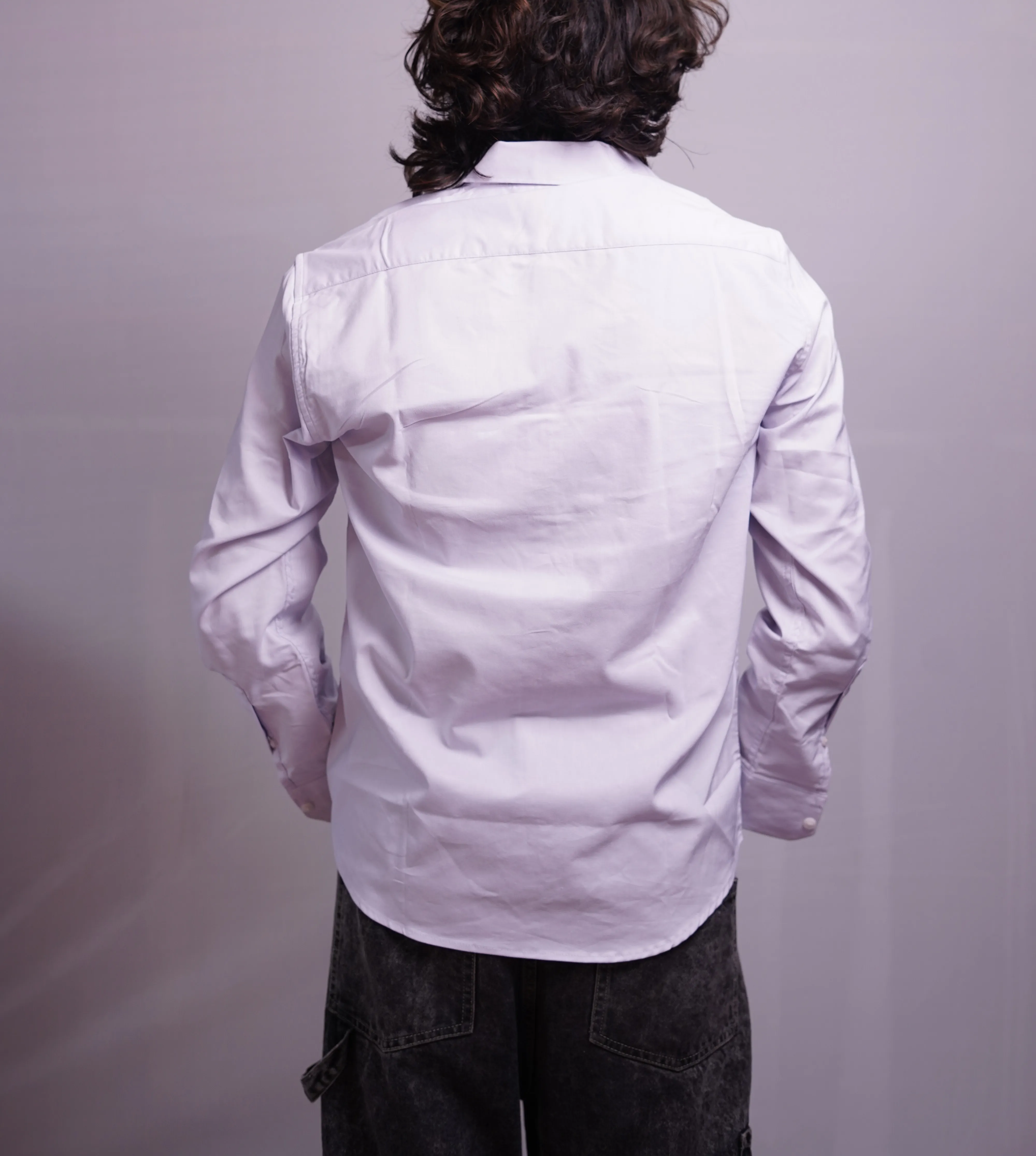 LAVENDER LINEN PLAIN SHIRT, photo 4 of 4
