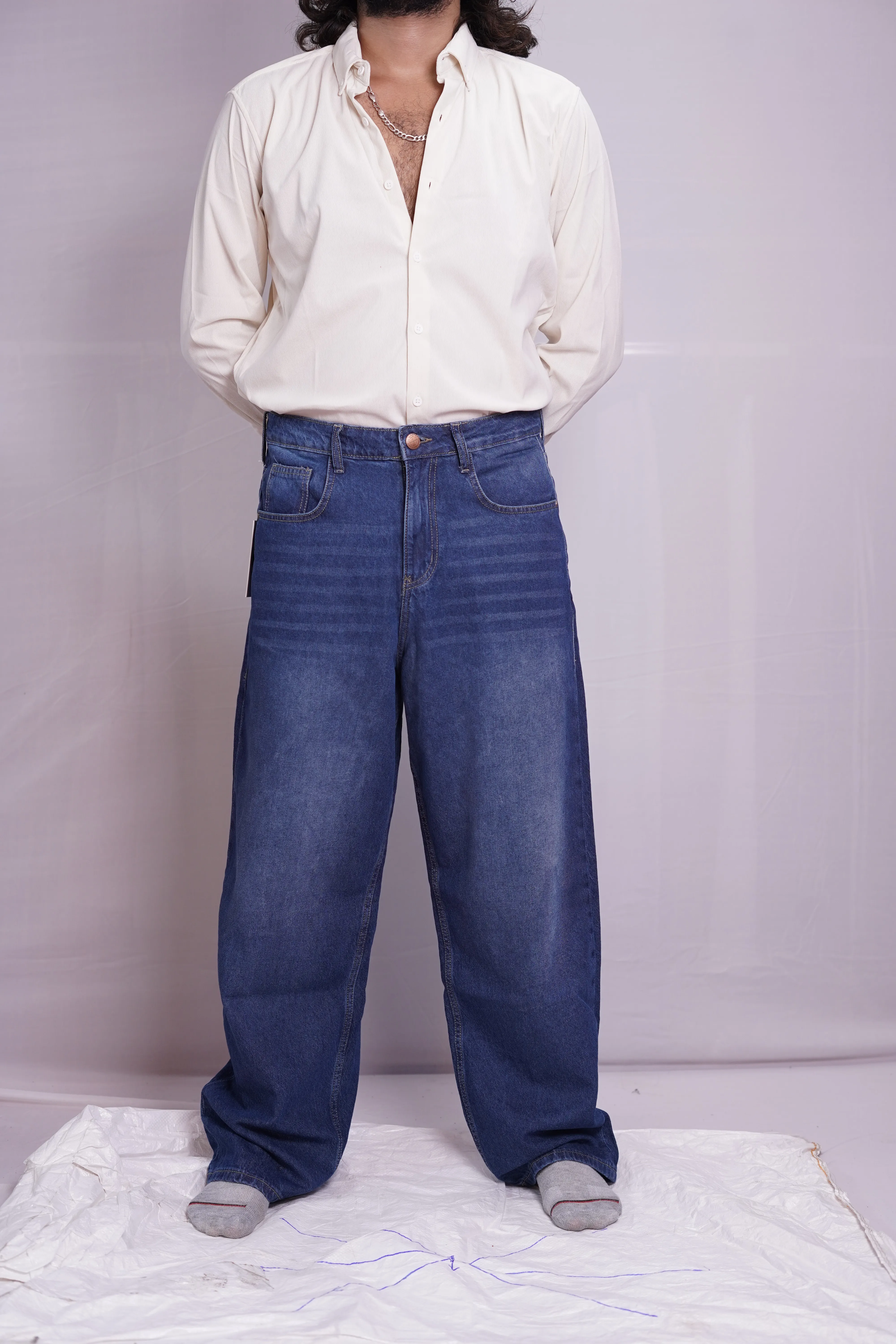 INDIGO BLUE BAGGY DENIM PANT, photo 2 of 4