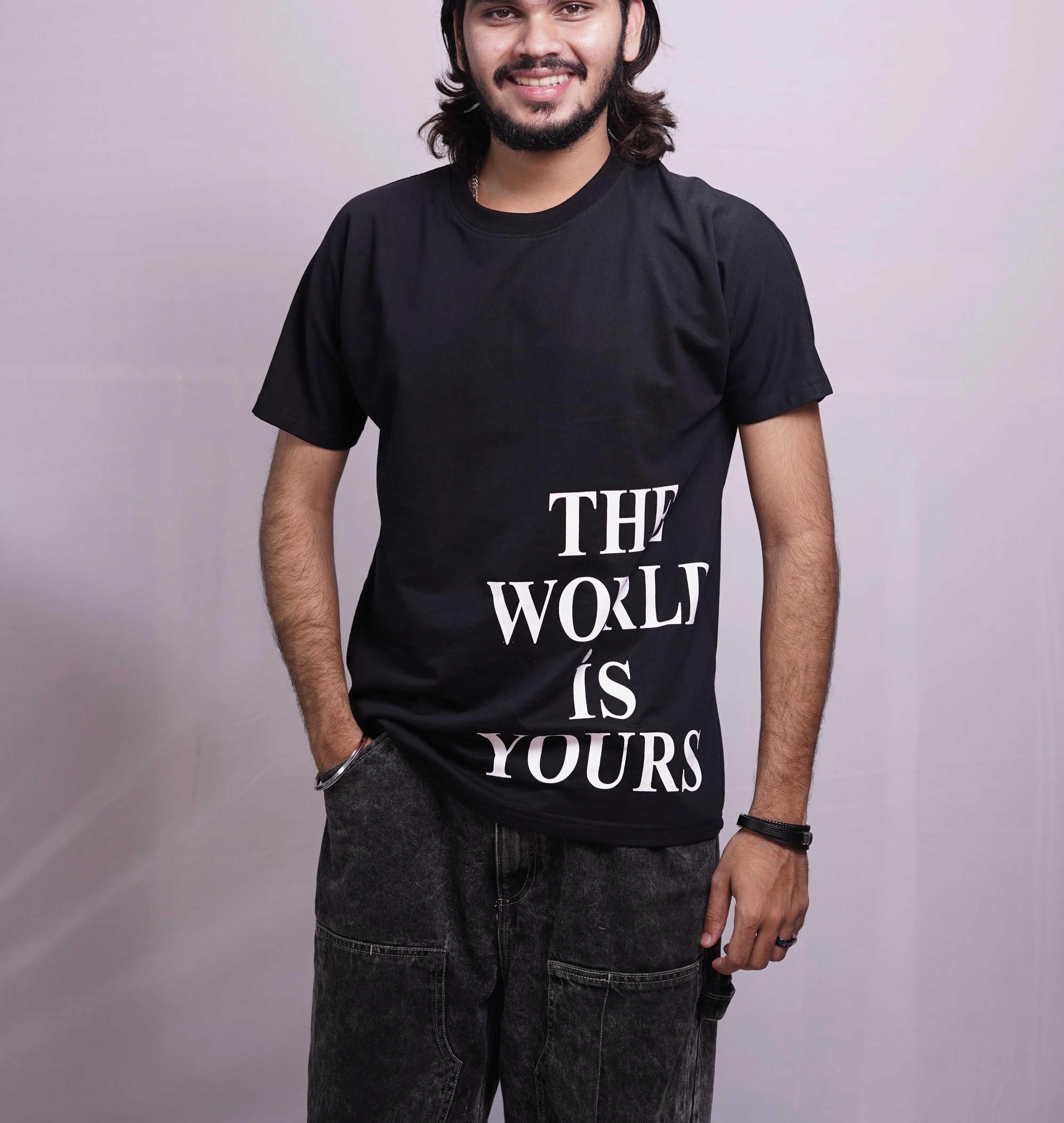 SCARE FACE BLACK OVERSIZED TSHIRT, photo 4 of 4