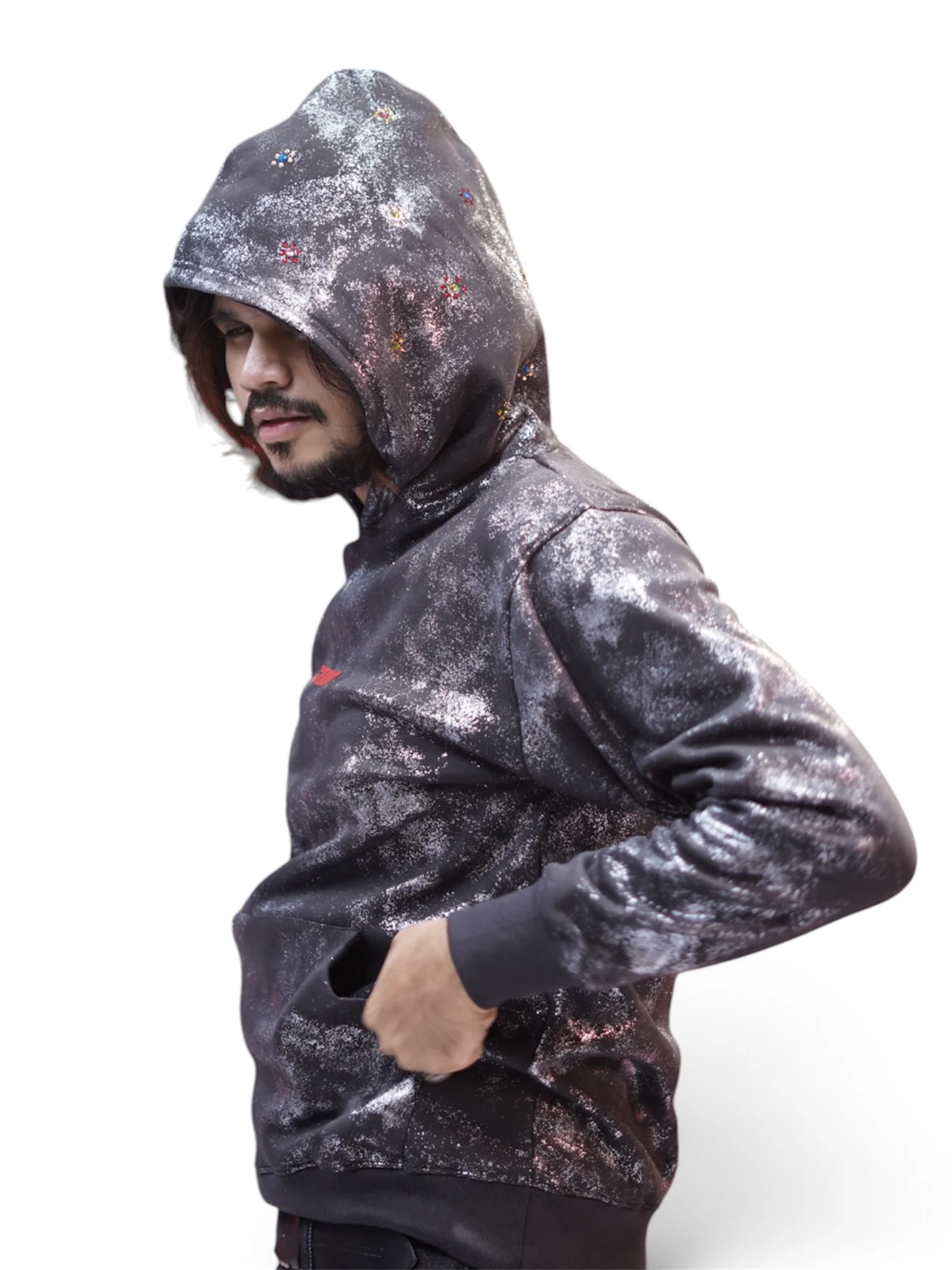 MIDNIGHT METALLIC SPALLTER HOODIE, photo 1 of 3