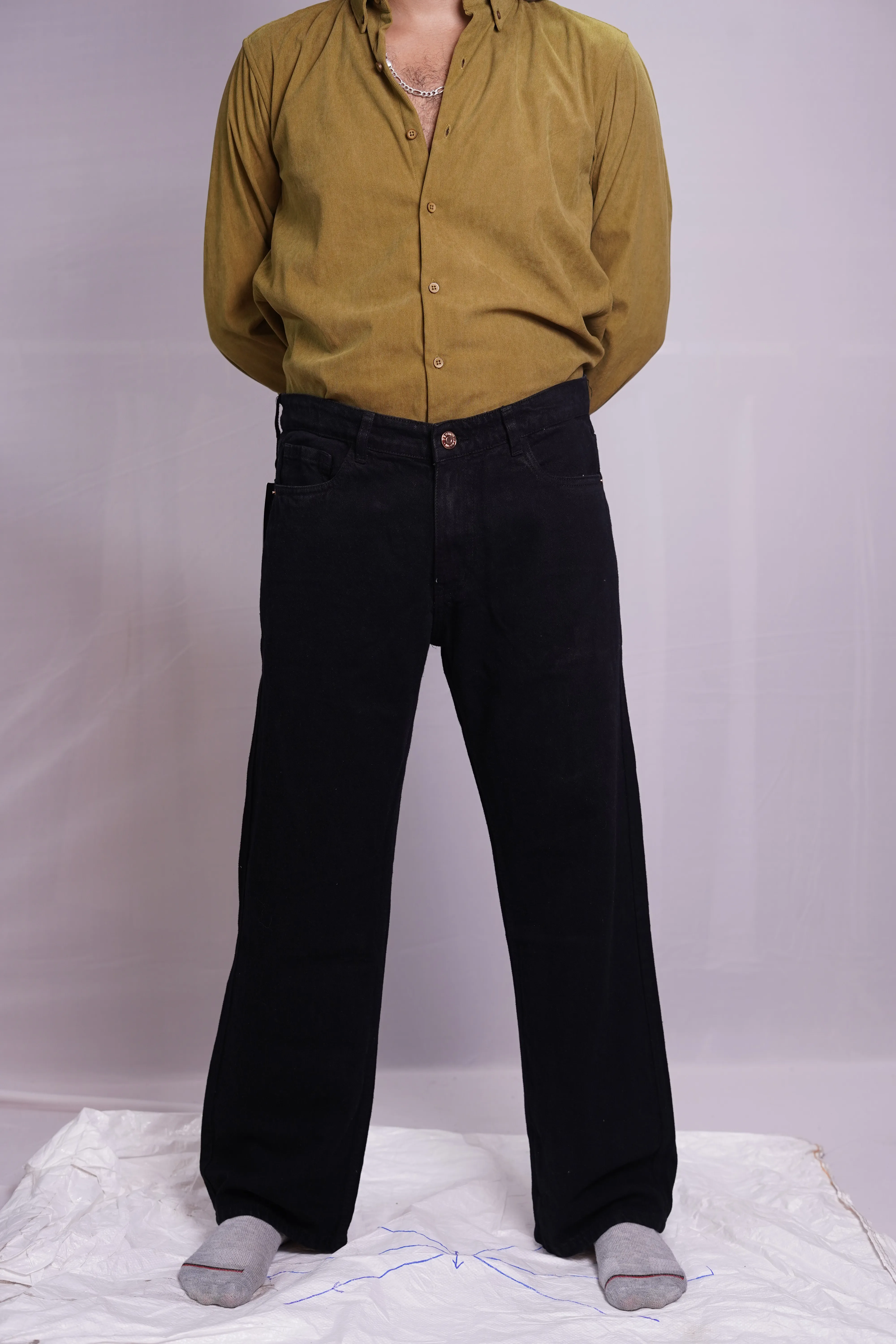 JET BLACK BAGGY DENIM PANT, photo 2 of 4