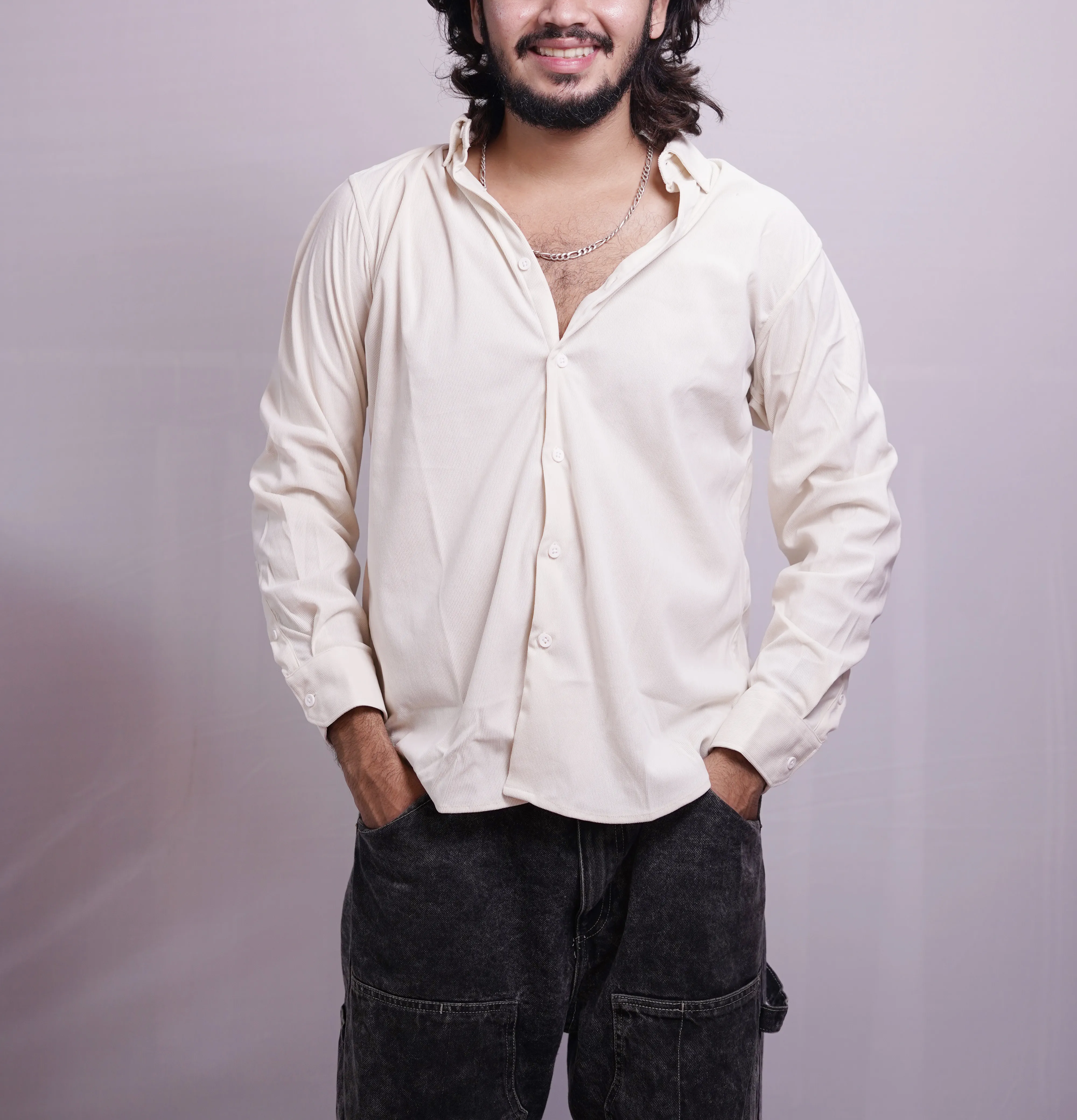 WHITE CODROY SHIRT, photo 1 of 4