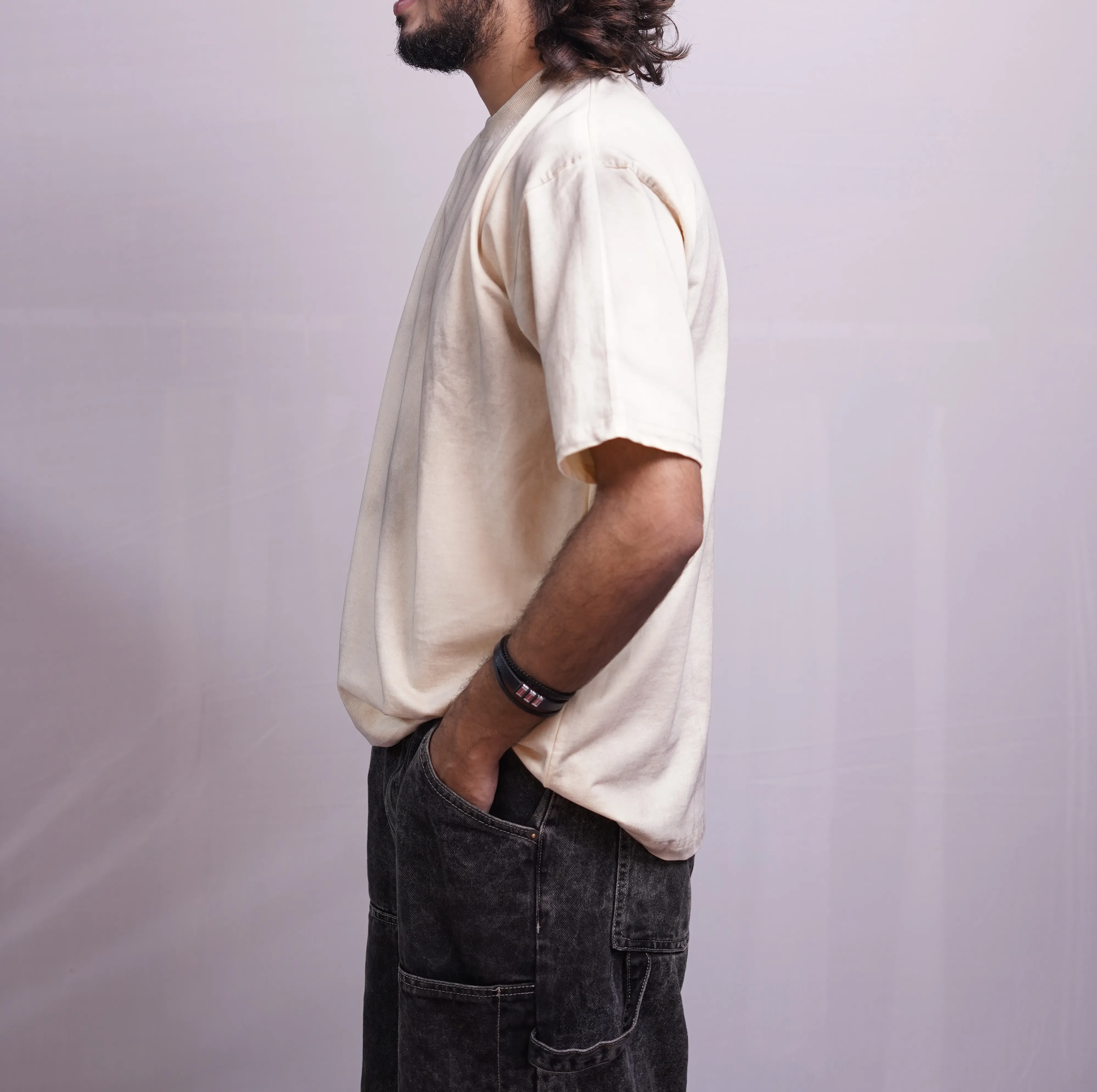 WASHED BEIGE OVERSIZED TEES, photo 3 of 4