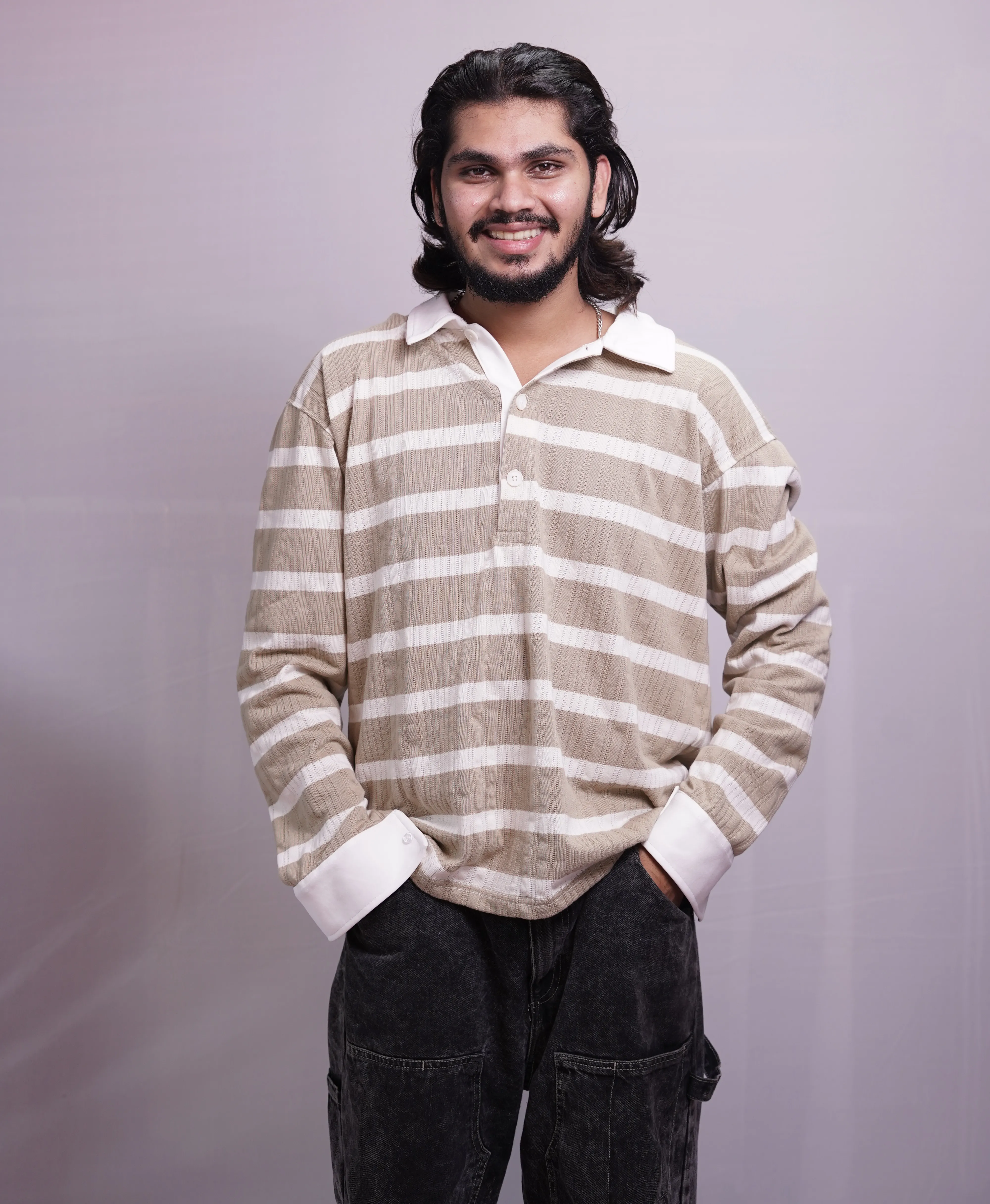 SEPIA SANDAL COLLAR FULLSLEEVE TEES, photo 1 of 4