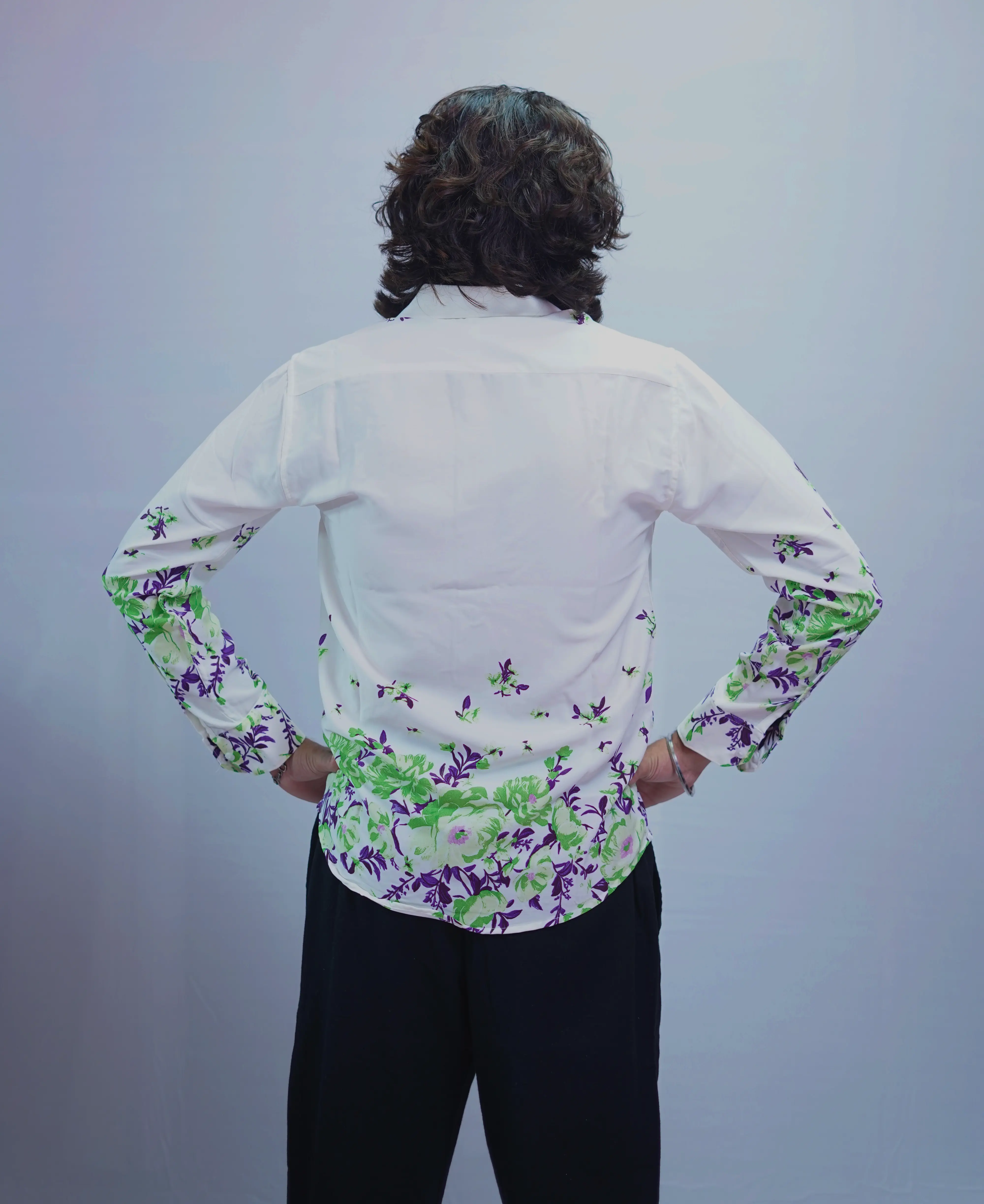 GREEN BOTTOM PRINTED SHIRT
