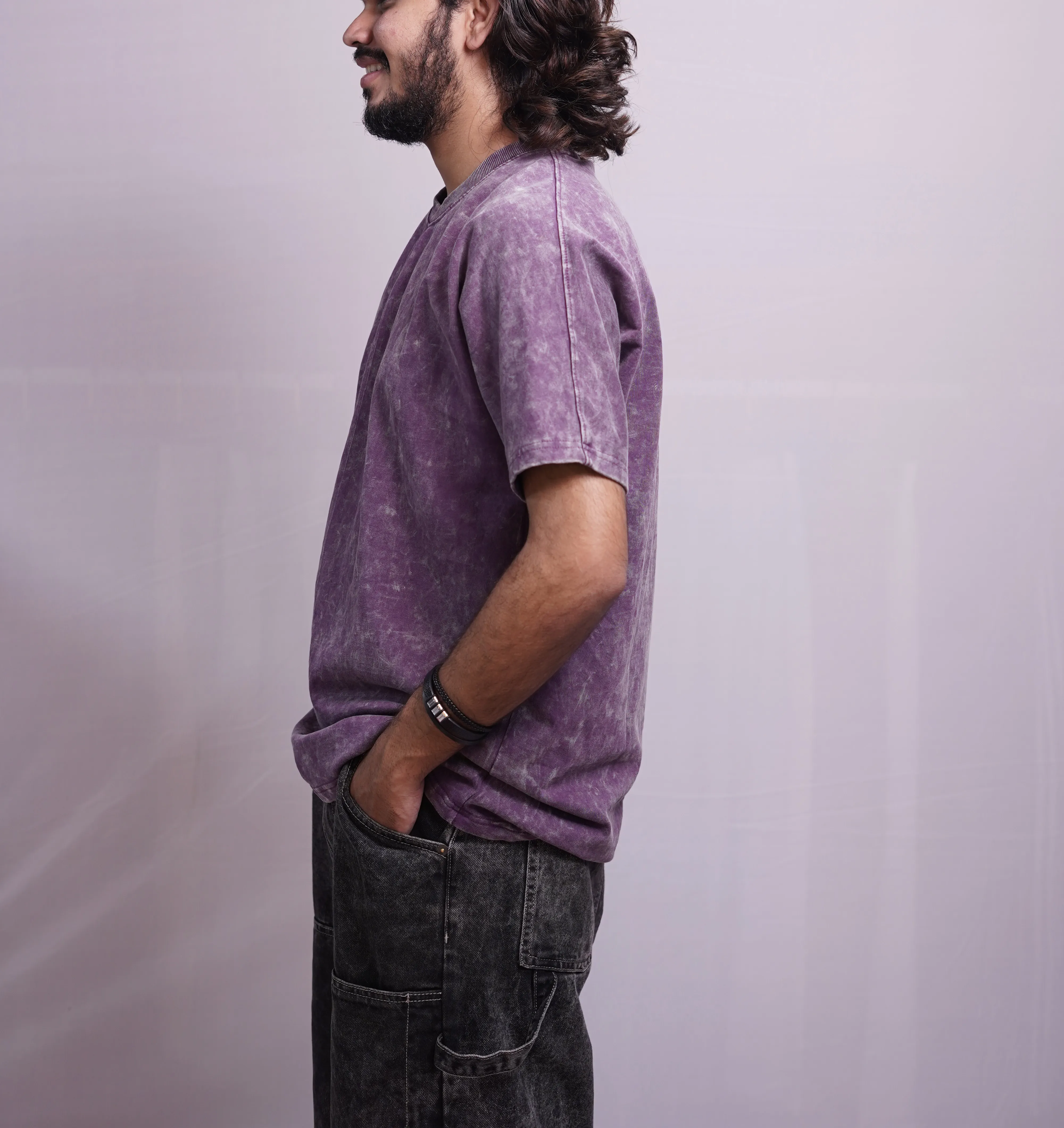 VIOLET PRAISE THE LORD WASHED OVERSIZED TSHIRT, photo 3 of 4