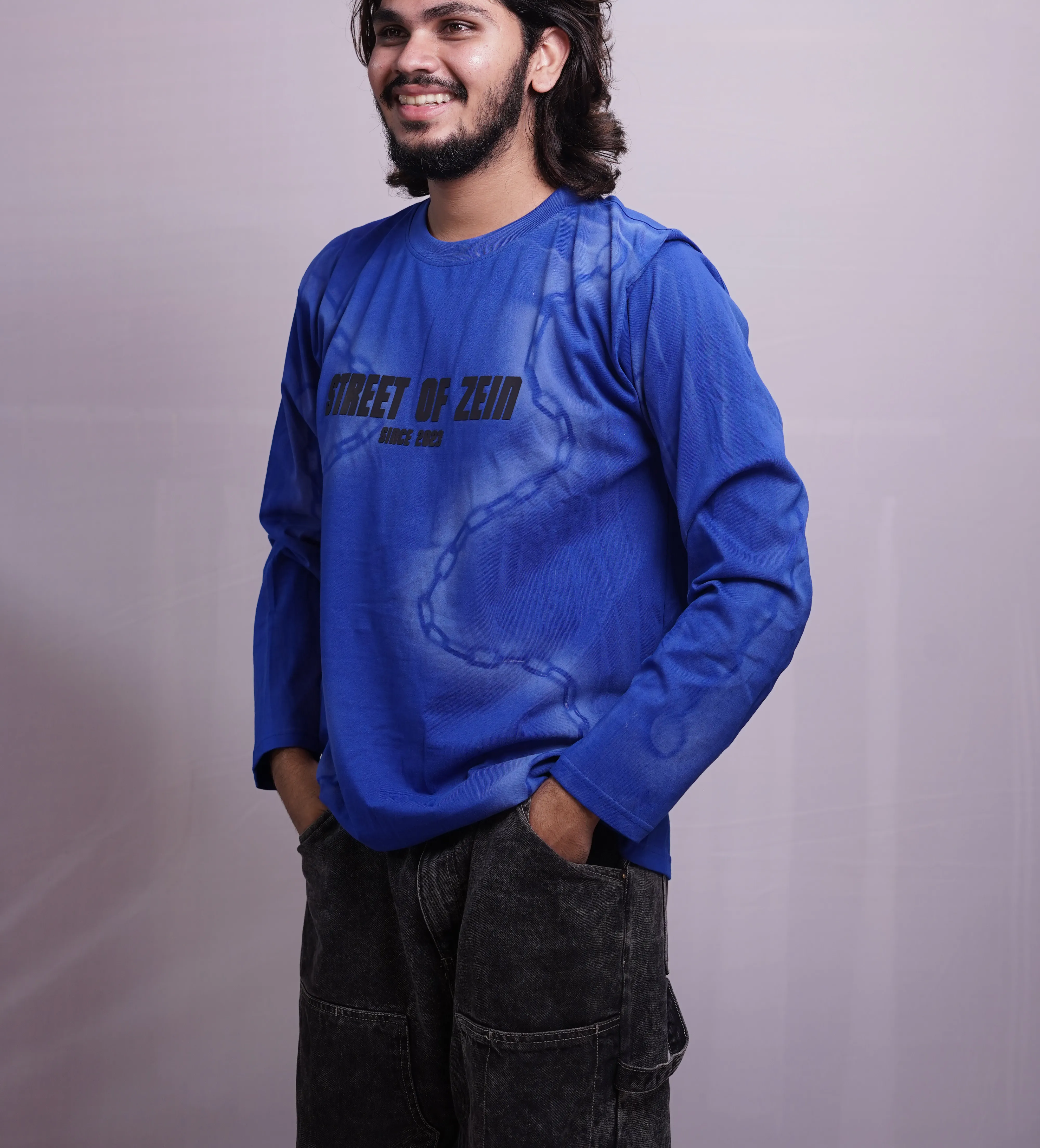 BLUE CHAIN WASH FULLSLEEVE TEES, photo 1 of 4