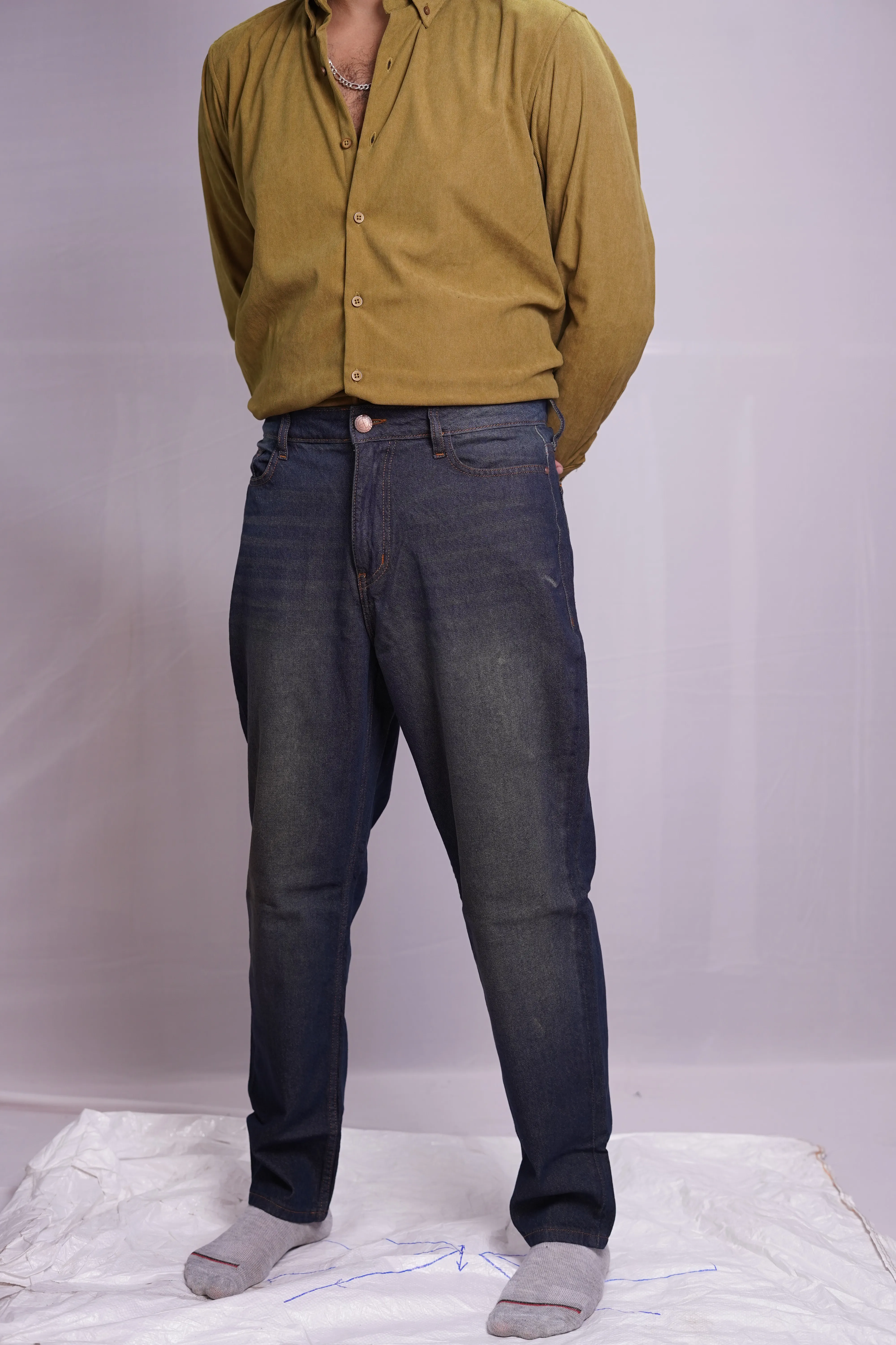 BLUE GREEN FADE MOMFIT DENIM PANT, photo 2 of 4
