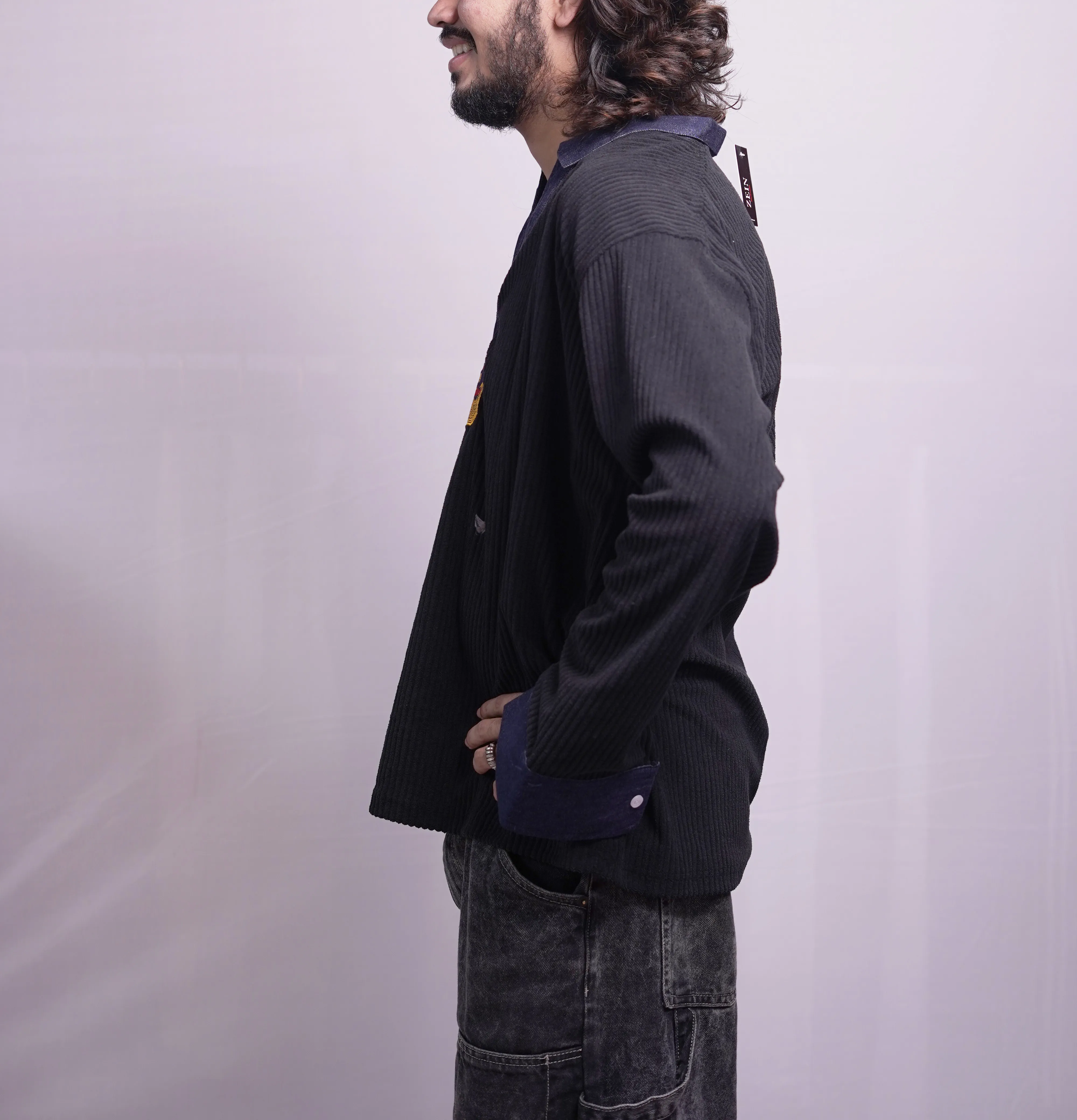 BLACK V NECK DENIM TEES, photo 3 of 4