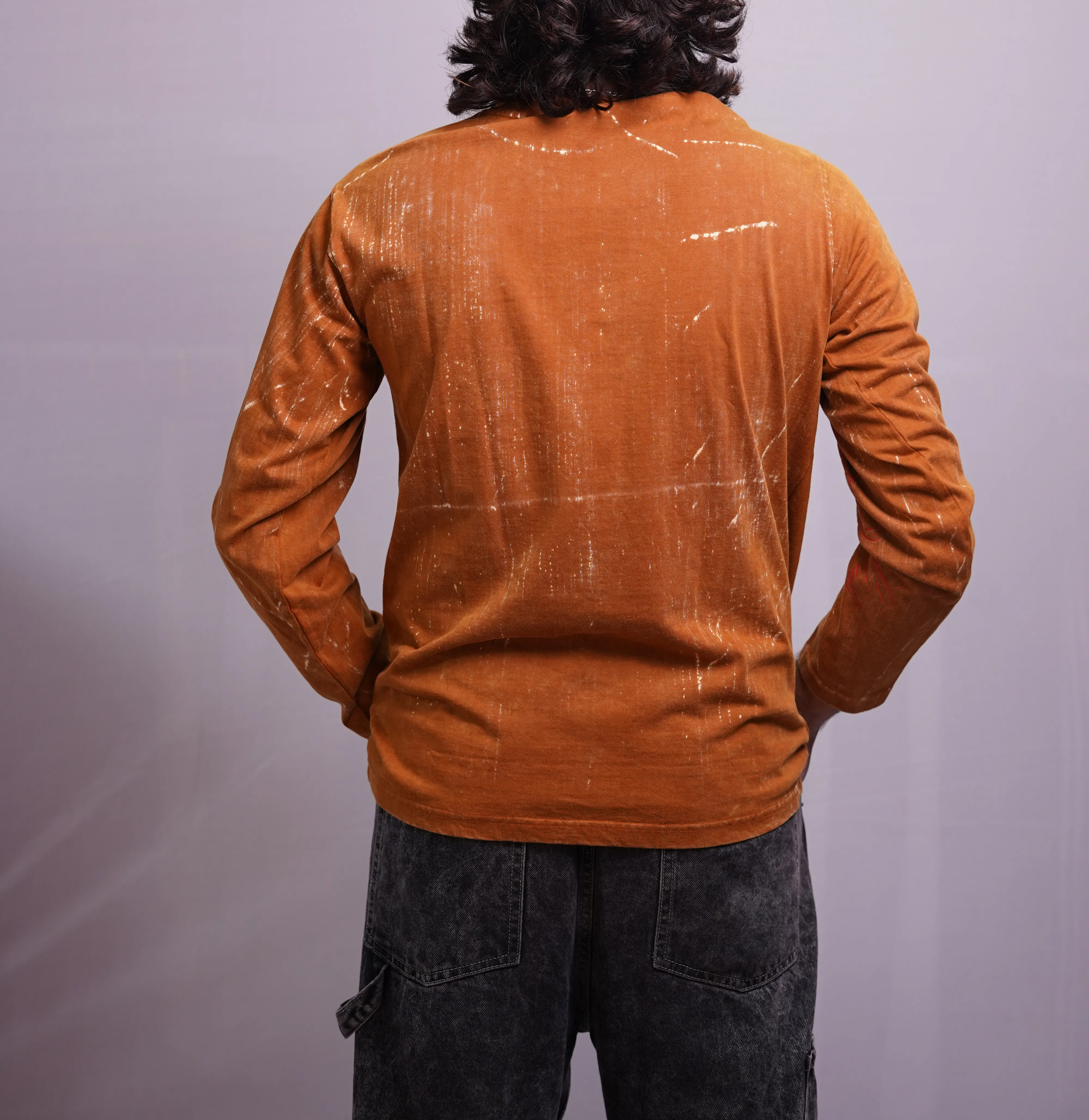 RUST ORANGE ACID WASH FULLSLEEVE, photo 4 of 4