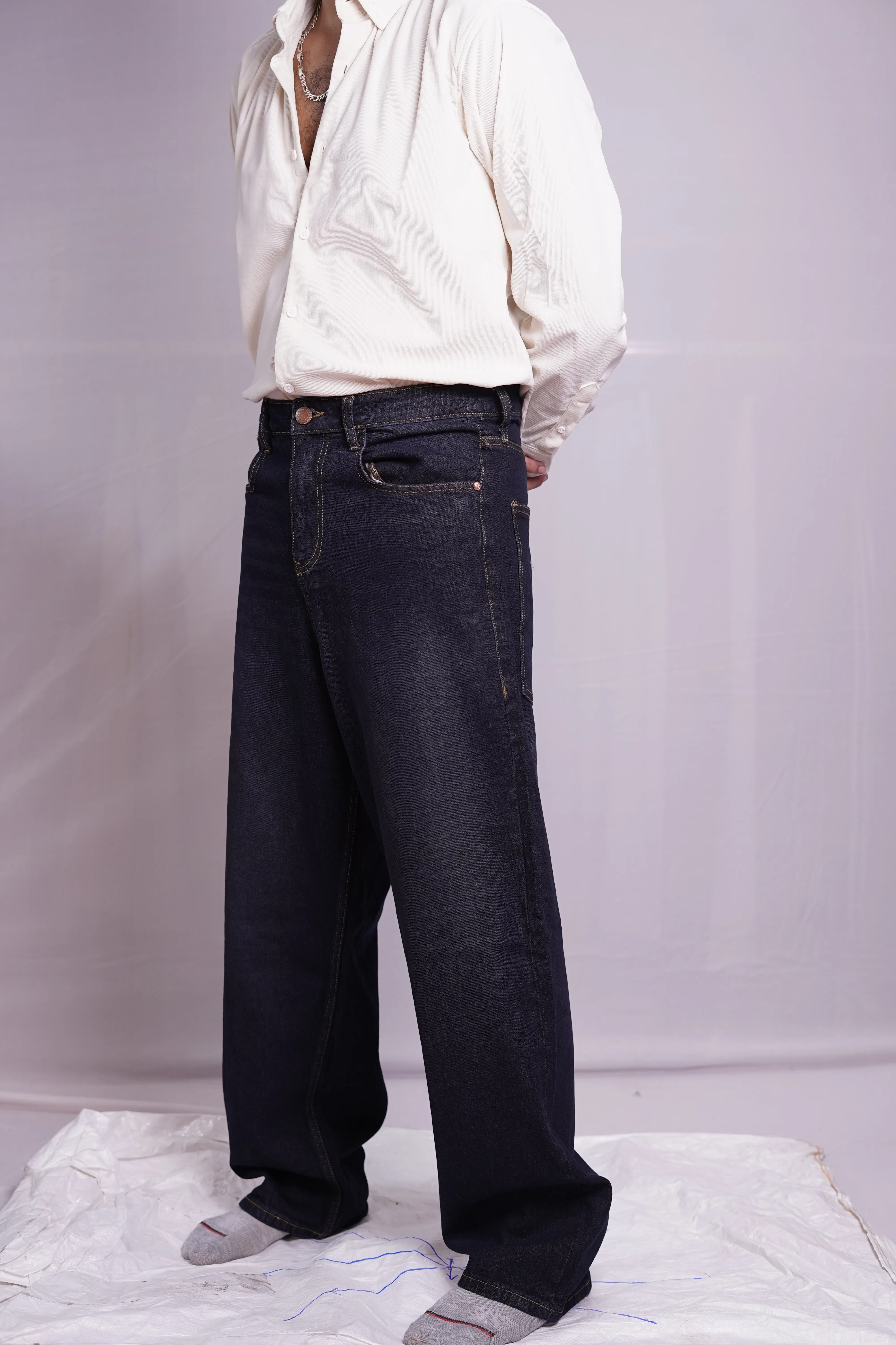 FADE DARK BLUE BAGGY DEMIN PANT, photo 2 of 4