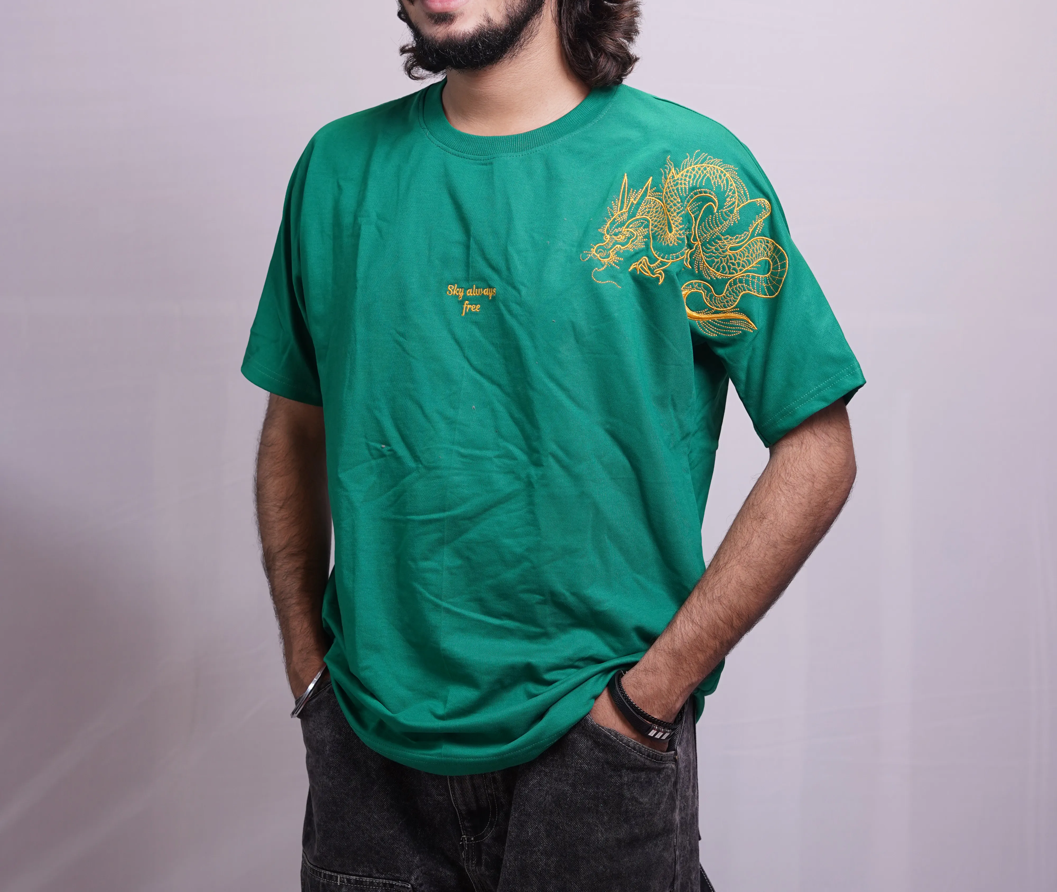 GREEN DRAGON EMBROIDERY TEES, photo 1 of 4