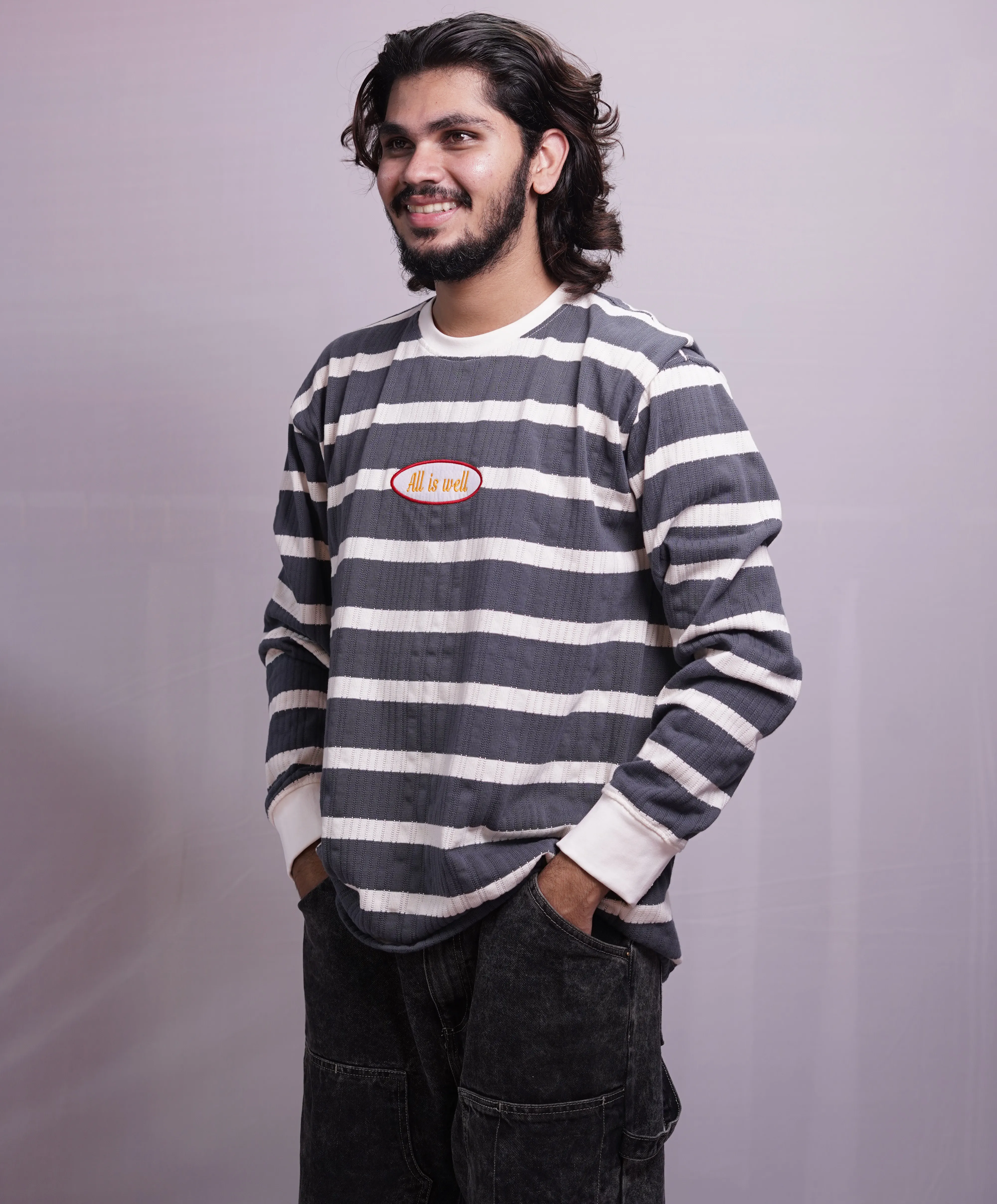 CHARCOAL GREY FULLSLEEVE TEES