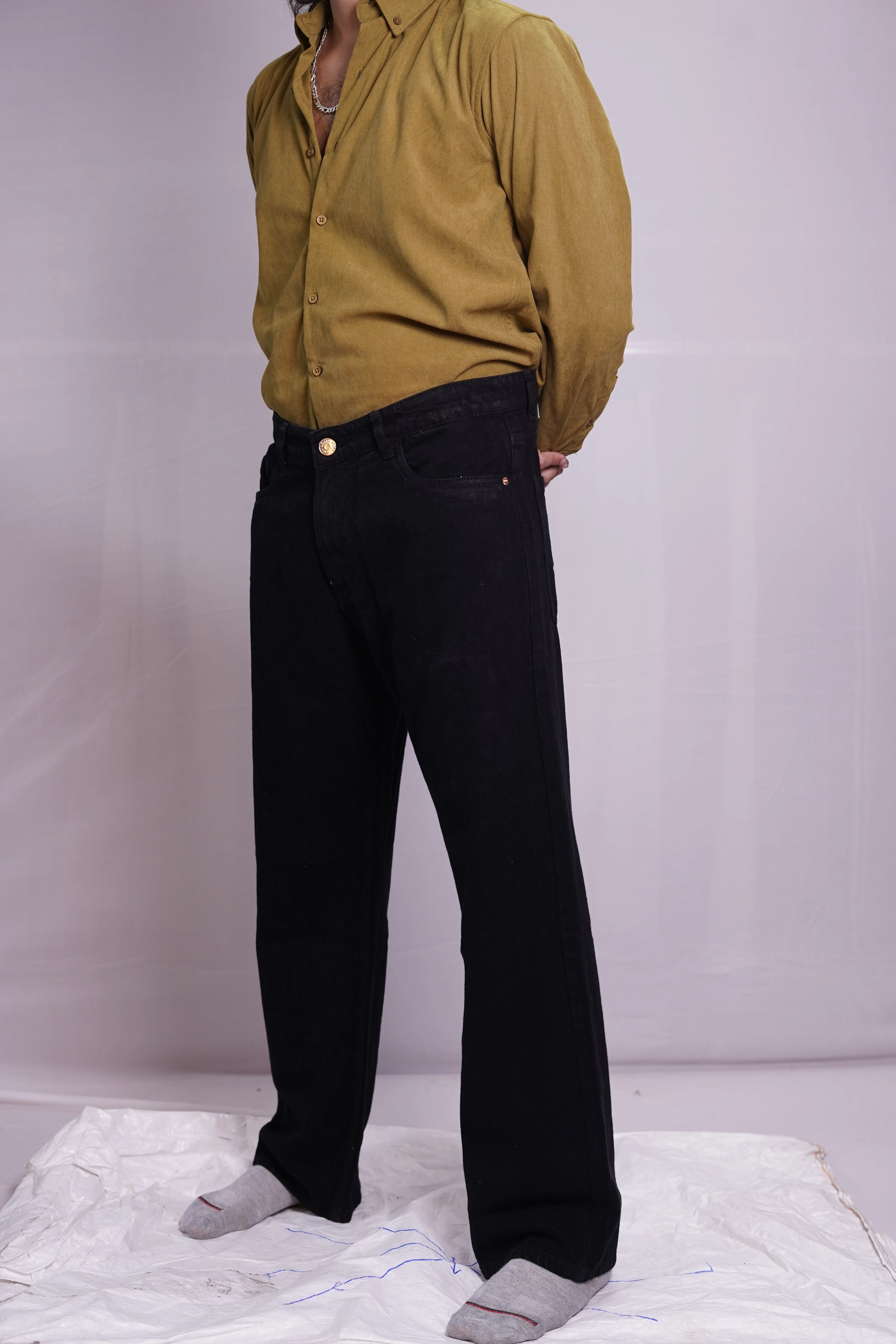 JET BLACK BAGGY DENIM PANT