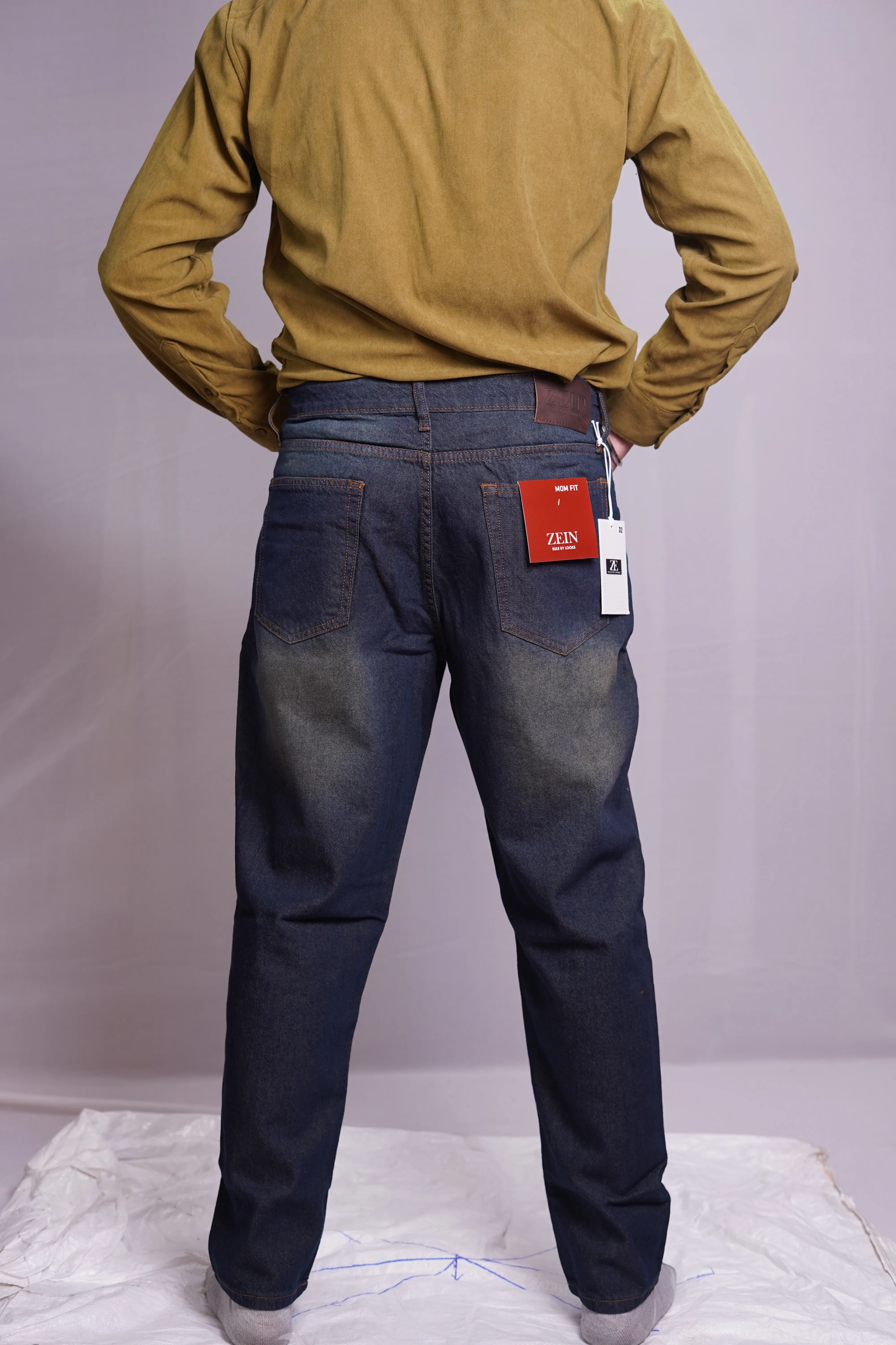 BLUE GREEN FADE MOMFIT DENIM PANT, photo 4 of 4