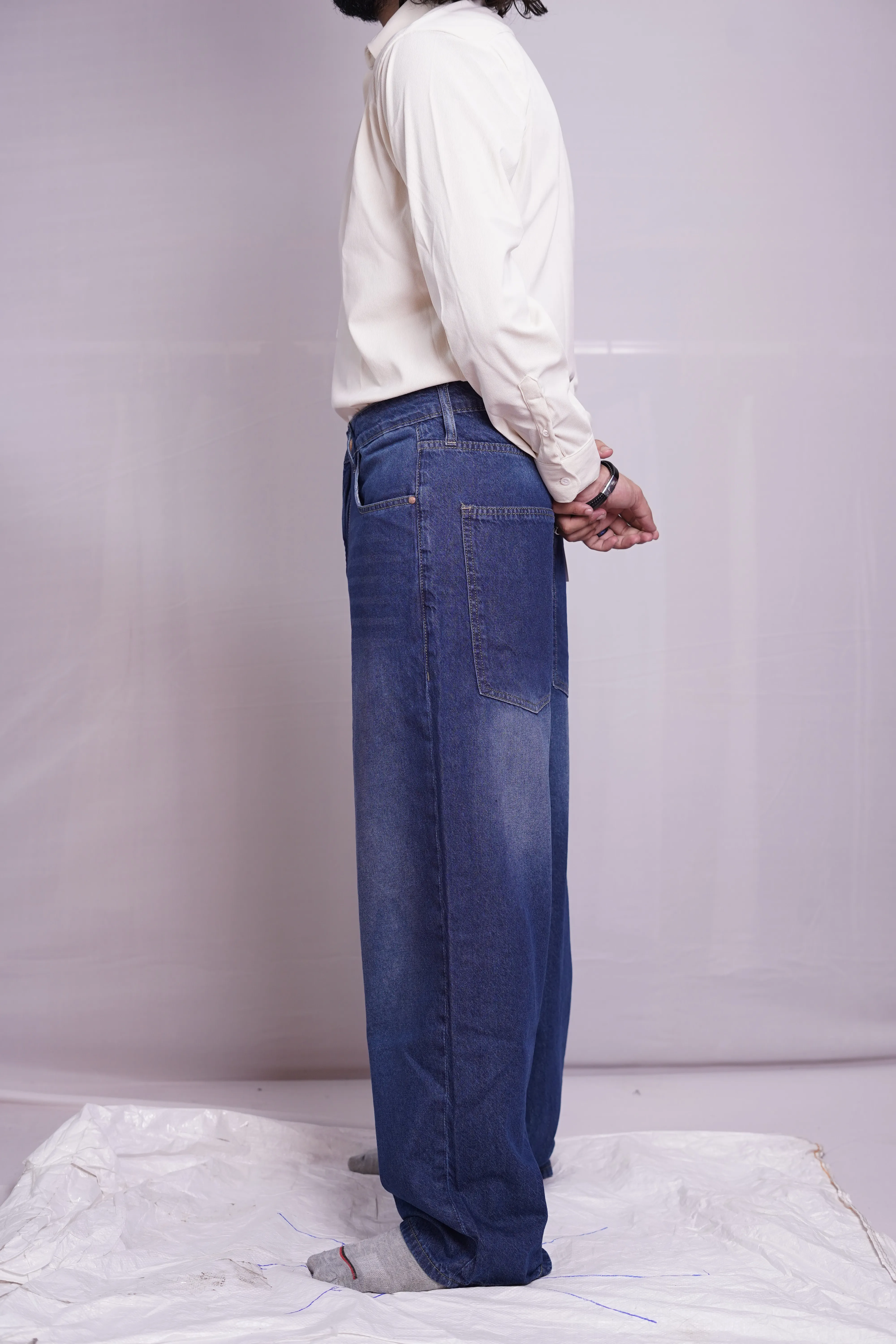 INDIGO BLUE BAGGY DENIM PANT, photo 3 of 4