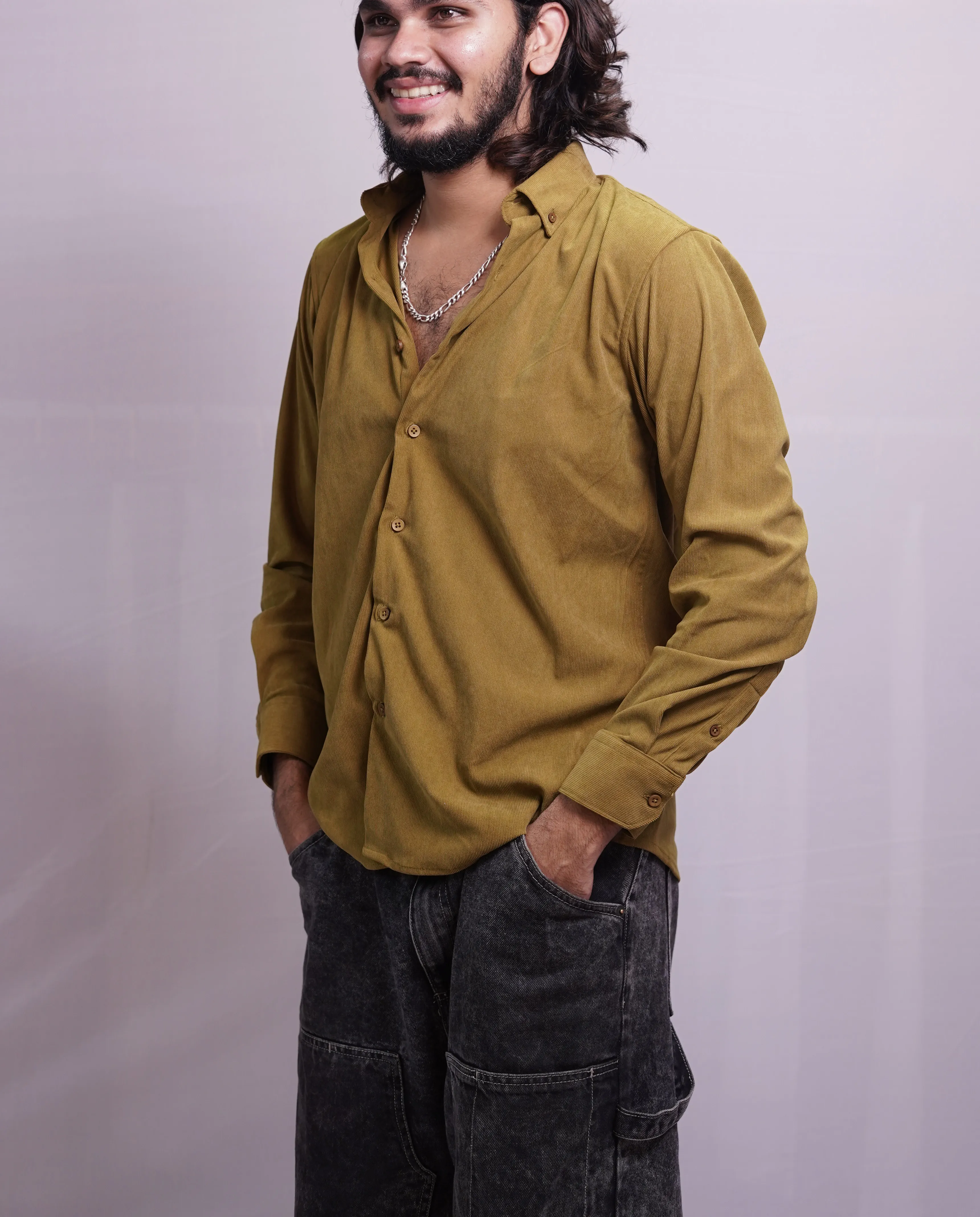 OLIVE CODROY SHIRT, photo 4 of 4