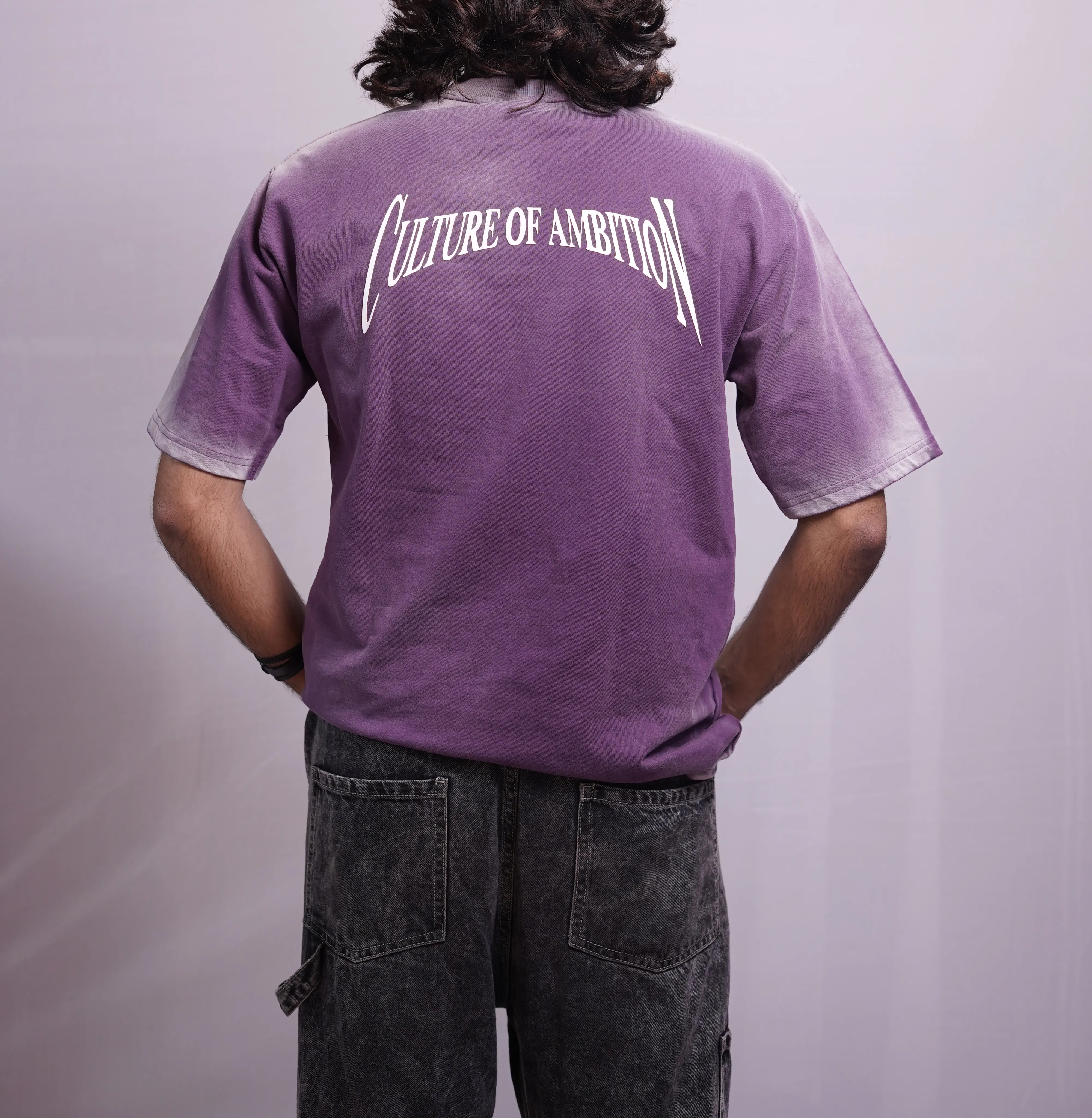 VIOLET SPRAY WASH OVERSIZED TEES, photo 4 of 4