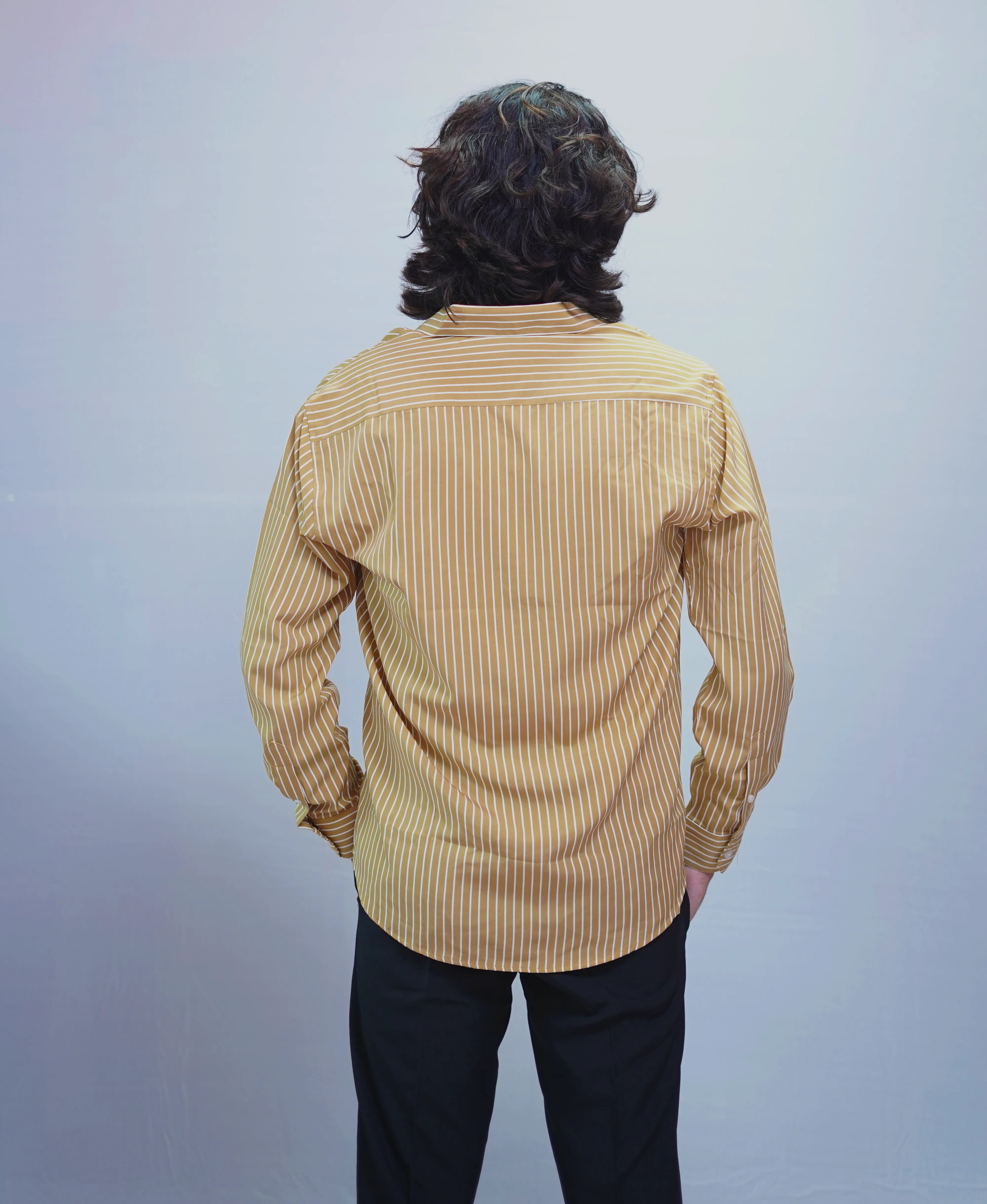 MUSTARD YELLOW STRIPES SHIRT
