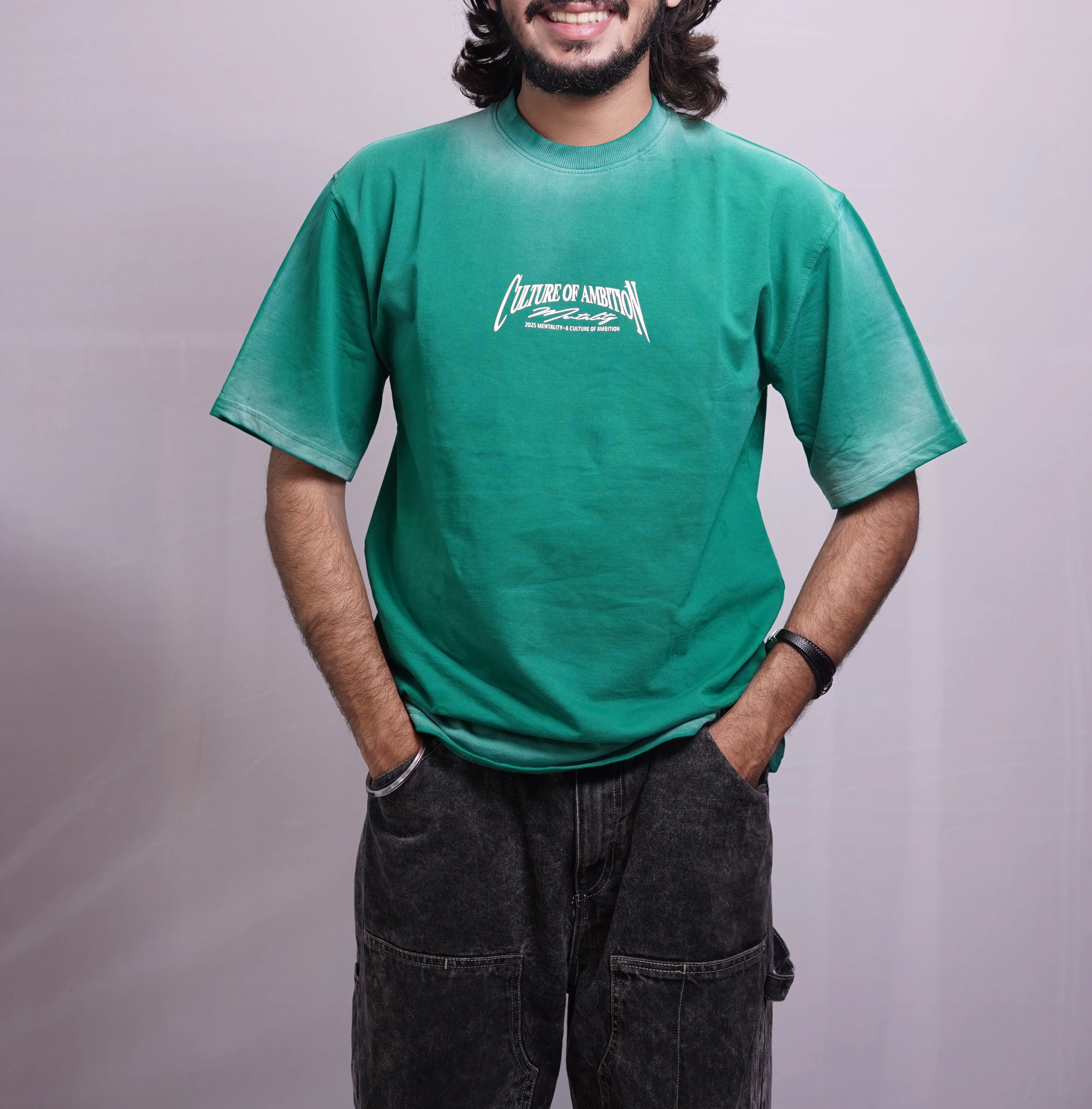 GREEN SPRAY WASH OVERSIZED TEES, photo 3 of 4