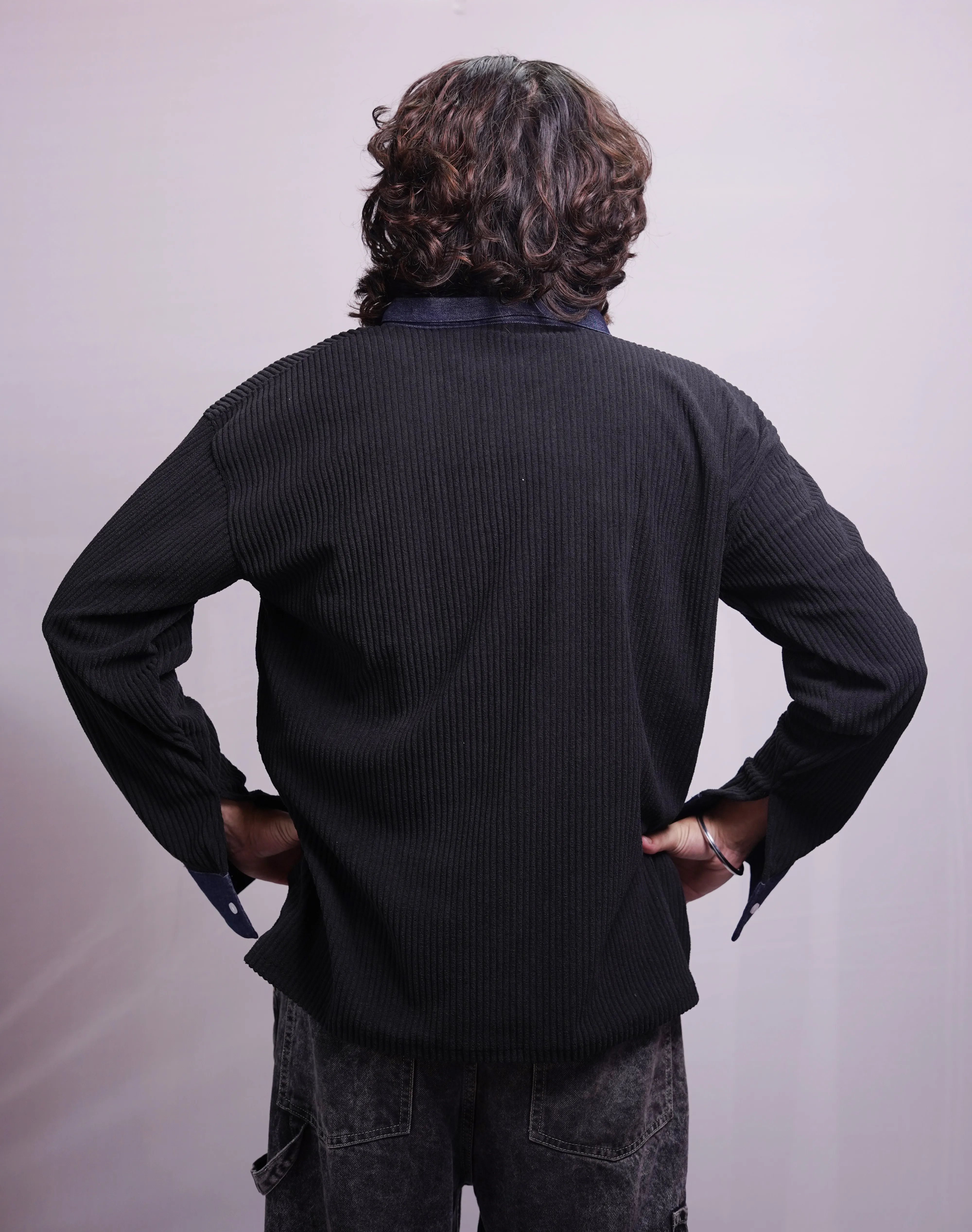 BLACK V NECK DENIM TEES, photo 4 of 4
