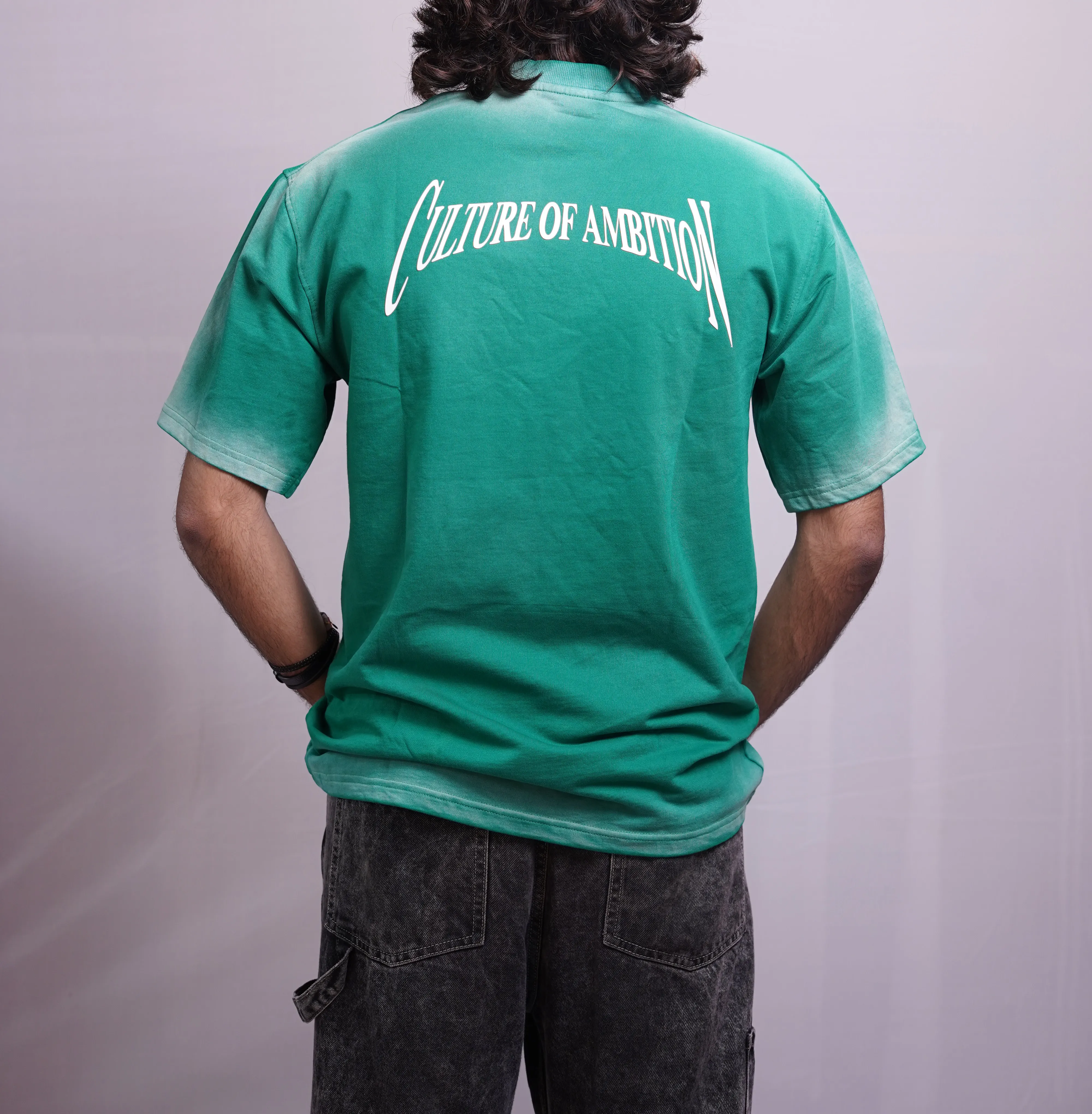 GREEN SPRAY WASH OVERSIZED TEES, photo 4 of 4