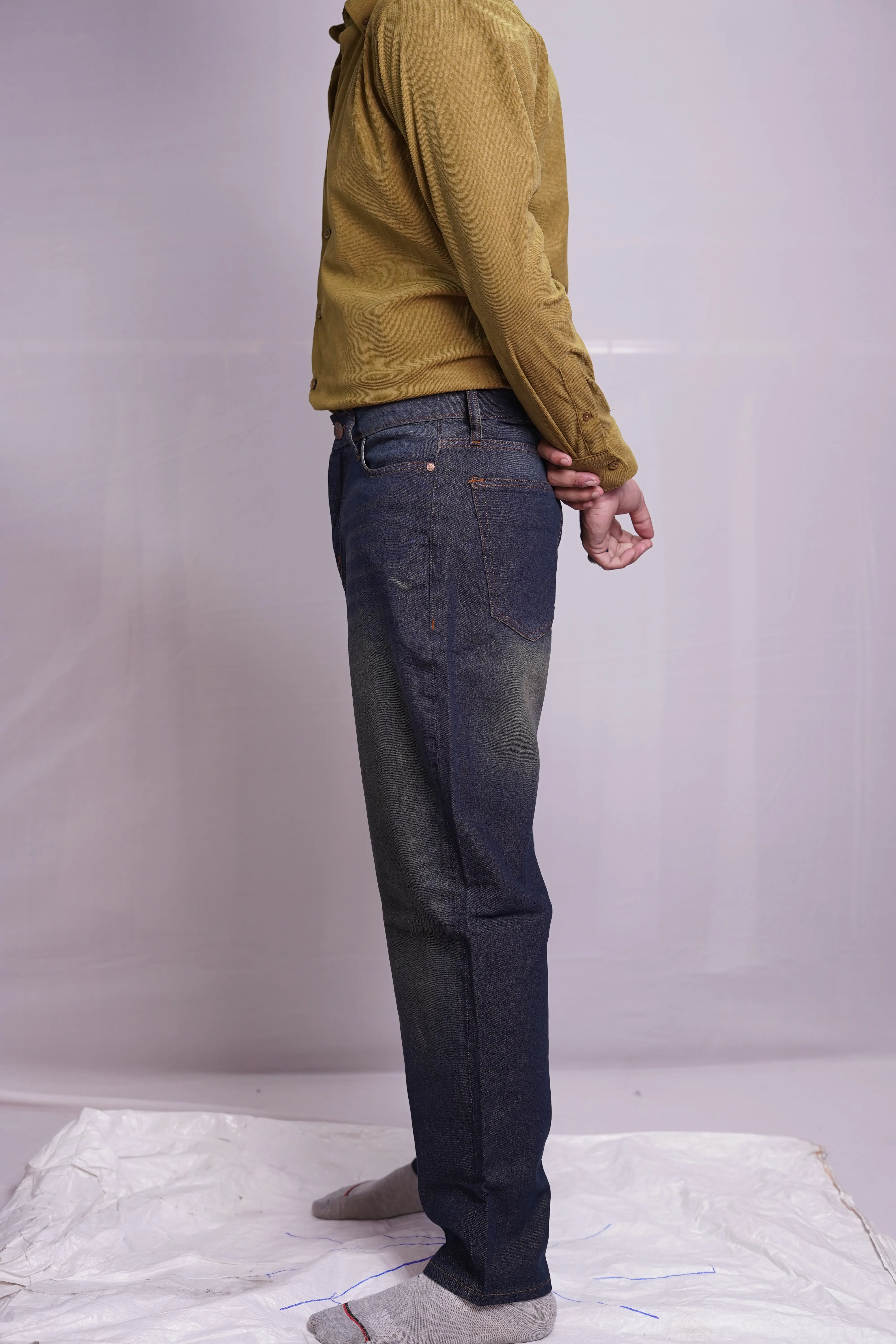 BLUE GREEN FADE MOMFIT DENIM PANT, photo 3 of 4