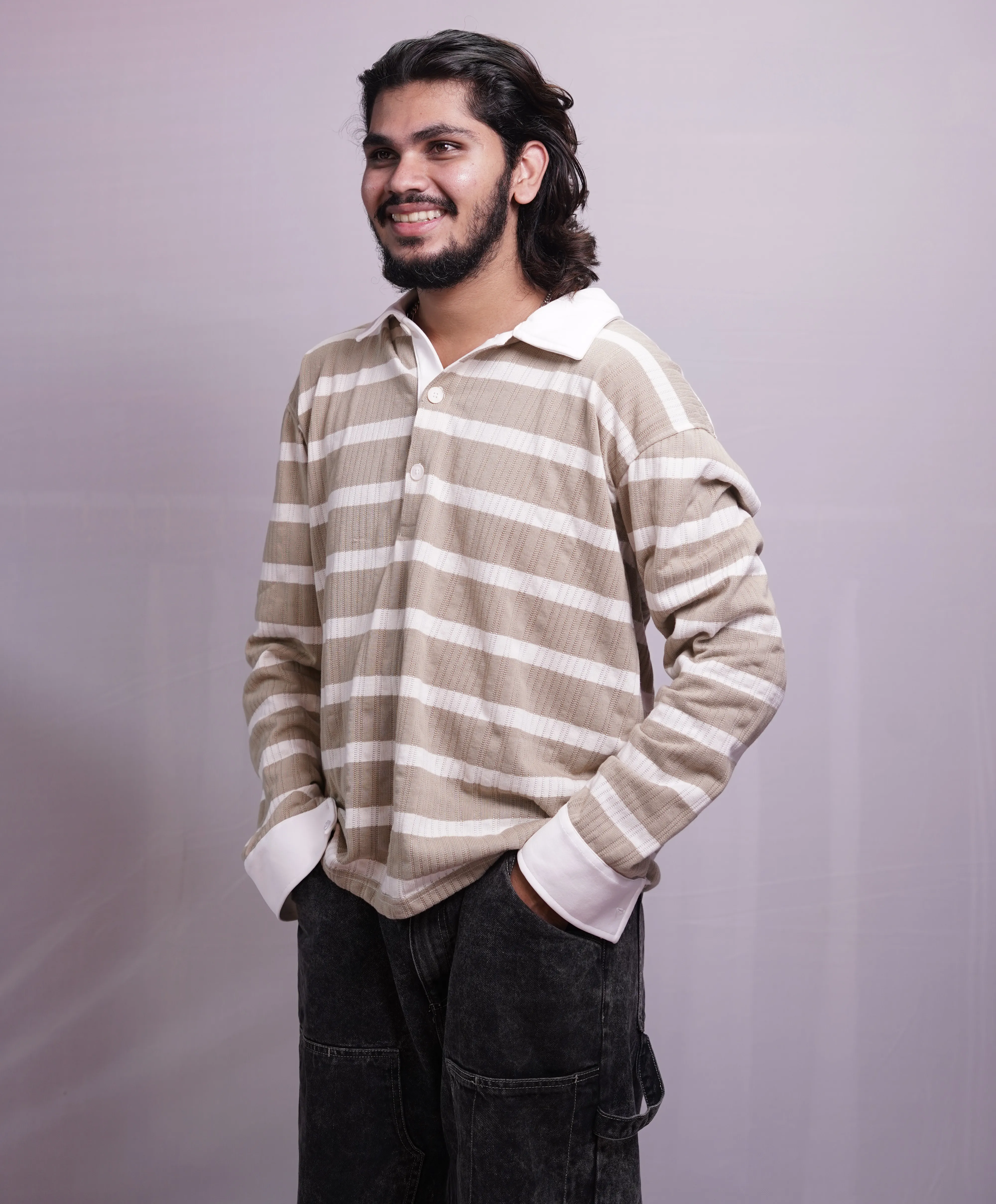 SEPIA SANDAL COLLAR FULLSLEEVE TEES, photo 2 of 4