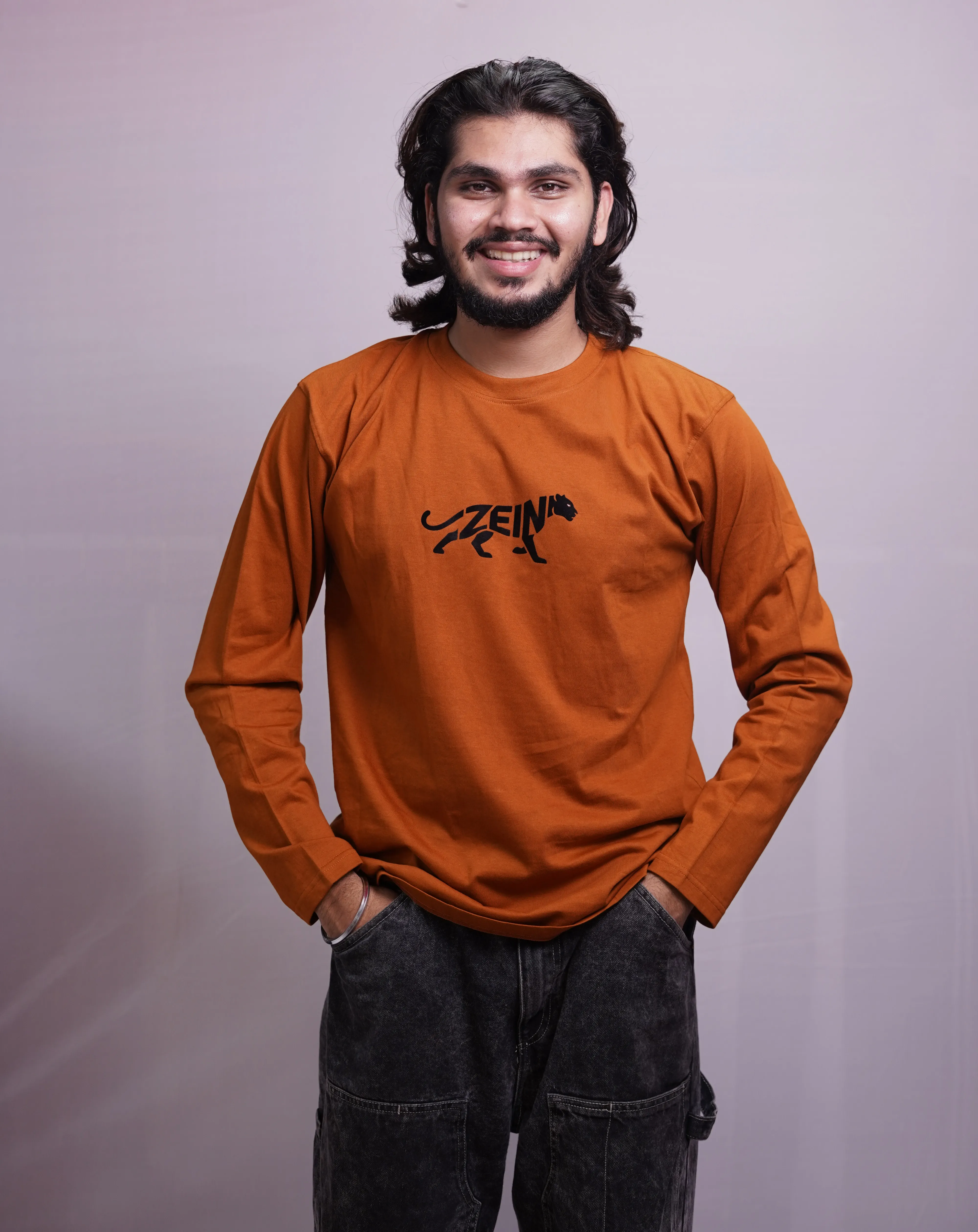 RUST ORANGE FLOK FULLSLEEVE, photo 2 of 4