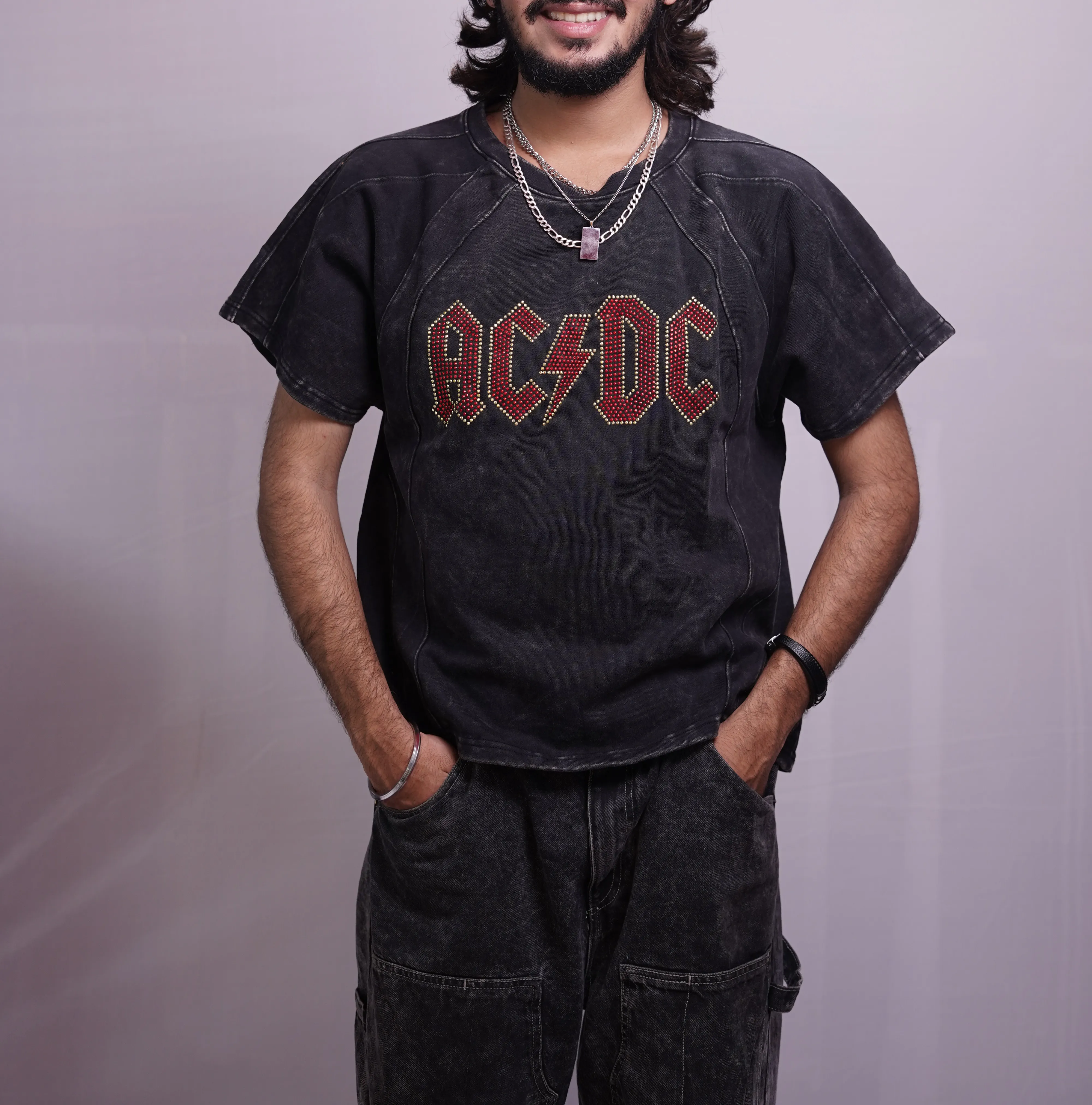 ACDC ACID WASHED TSHIRT, photo 3 of 3