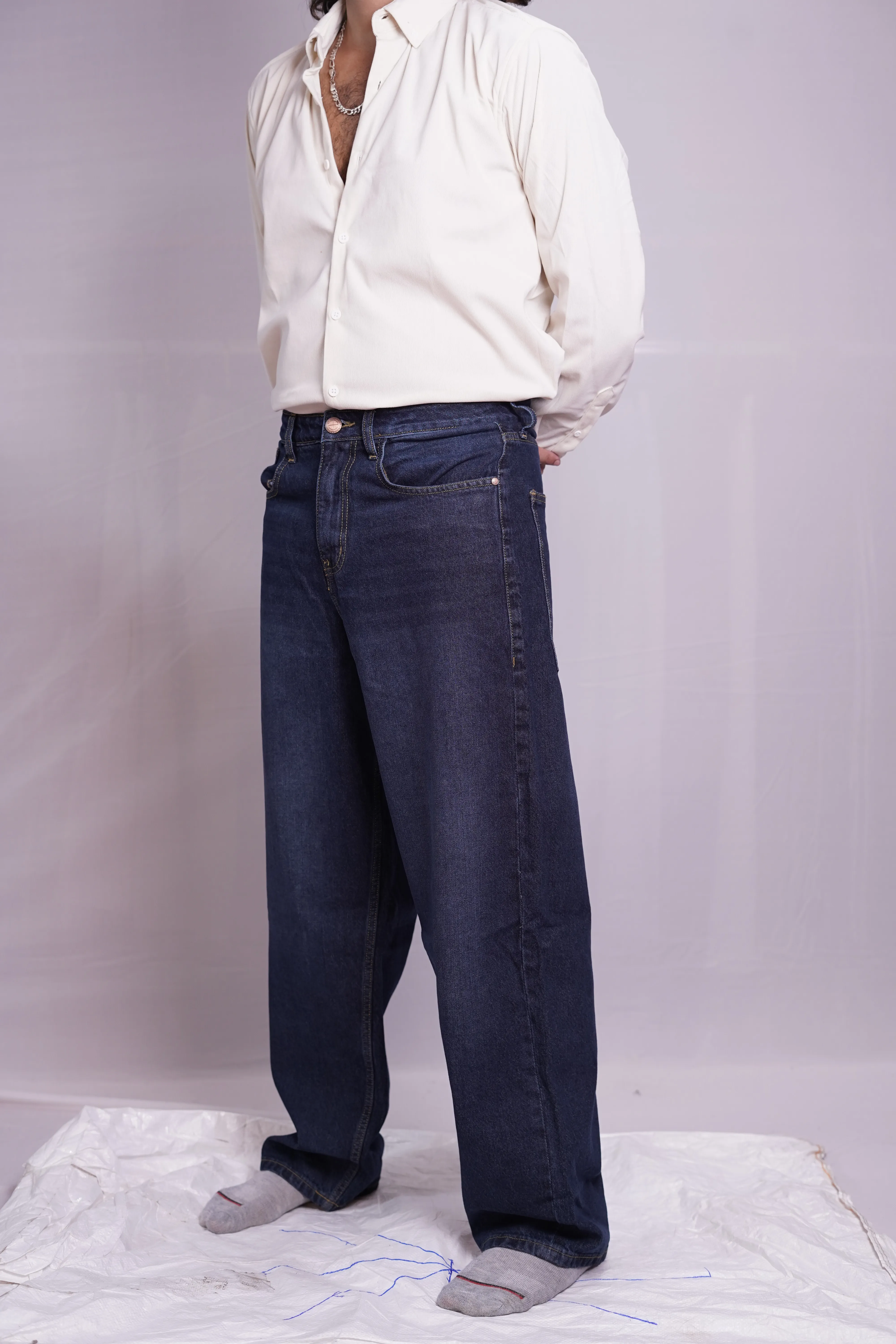 MIDNIGHT BLUE BAGGY DENIM PANT, photo 2 of 4
