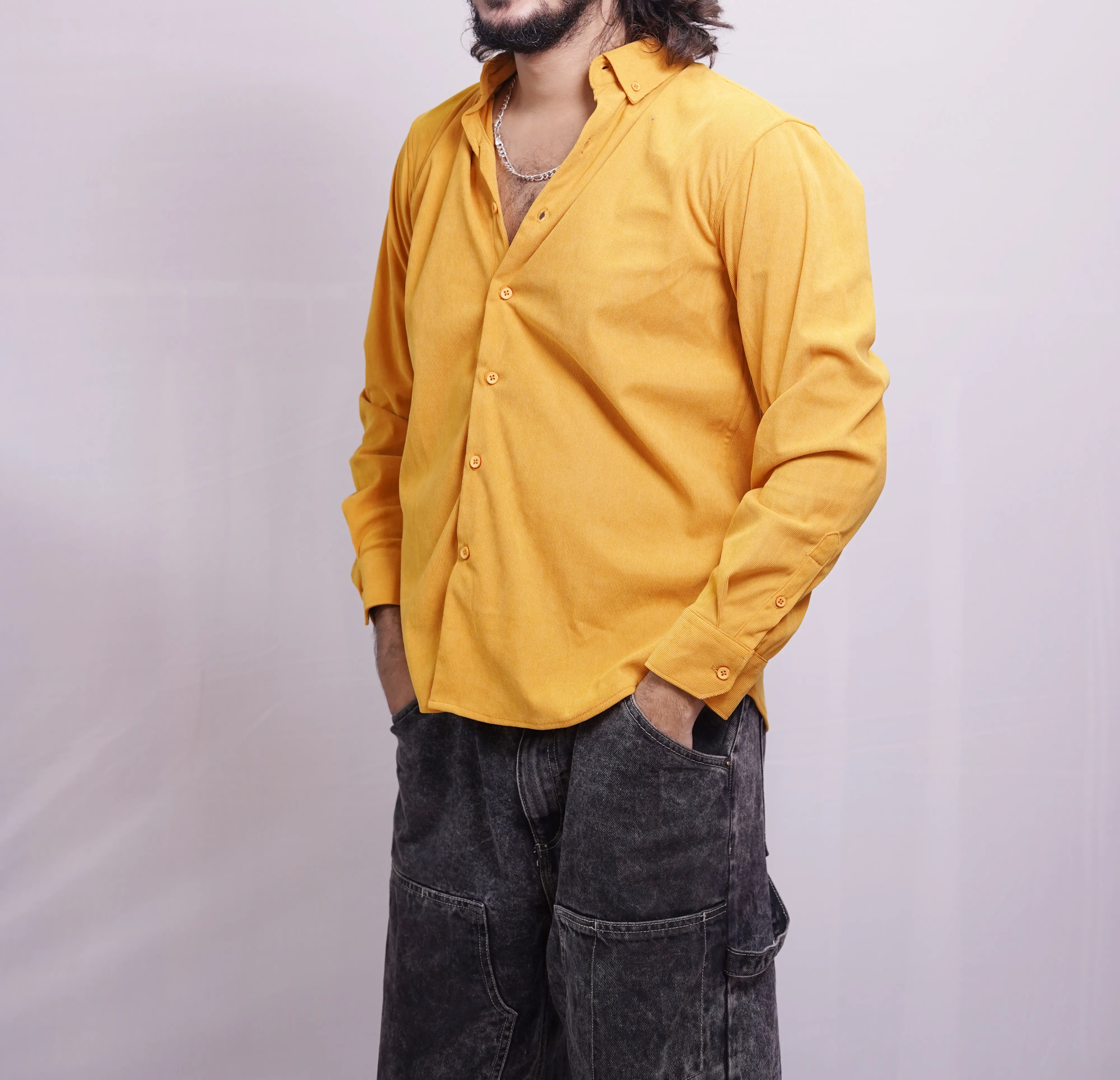 CODROY MUSTARD YELLOW SHIRT, photo 1 of 2