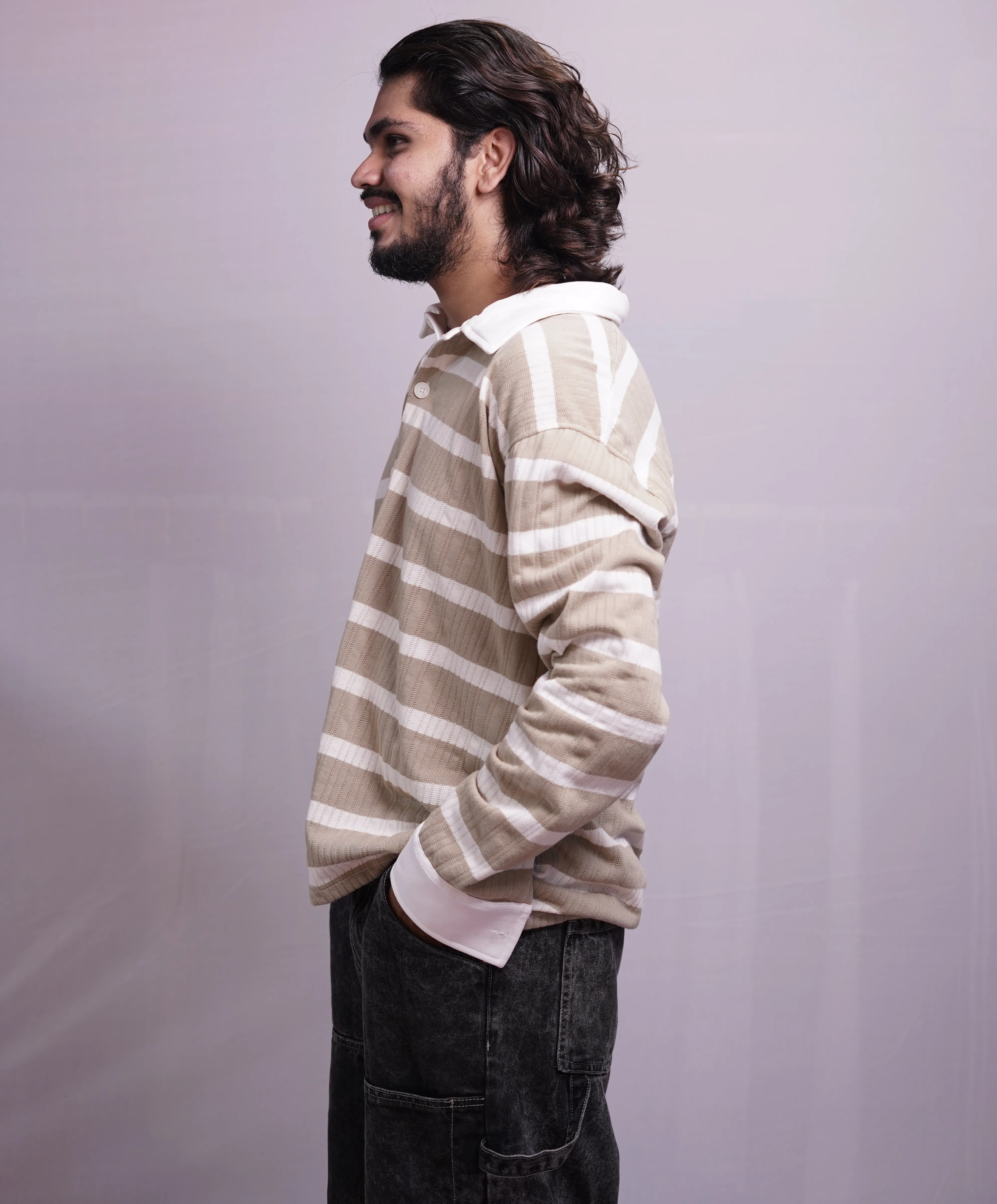 SEPIA SANDAL COLLAR FULLSLEEVE TEES, photo 3 of 4