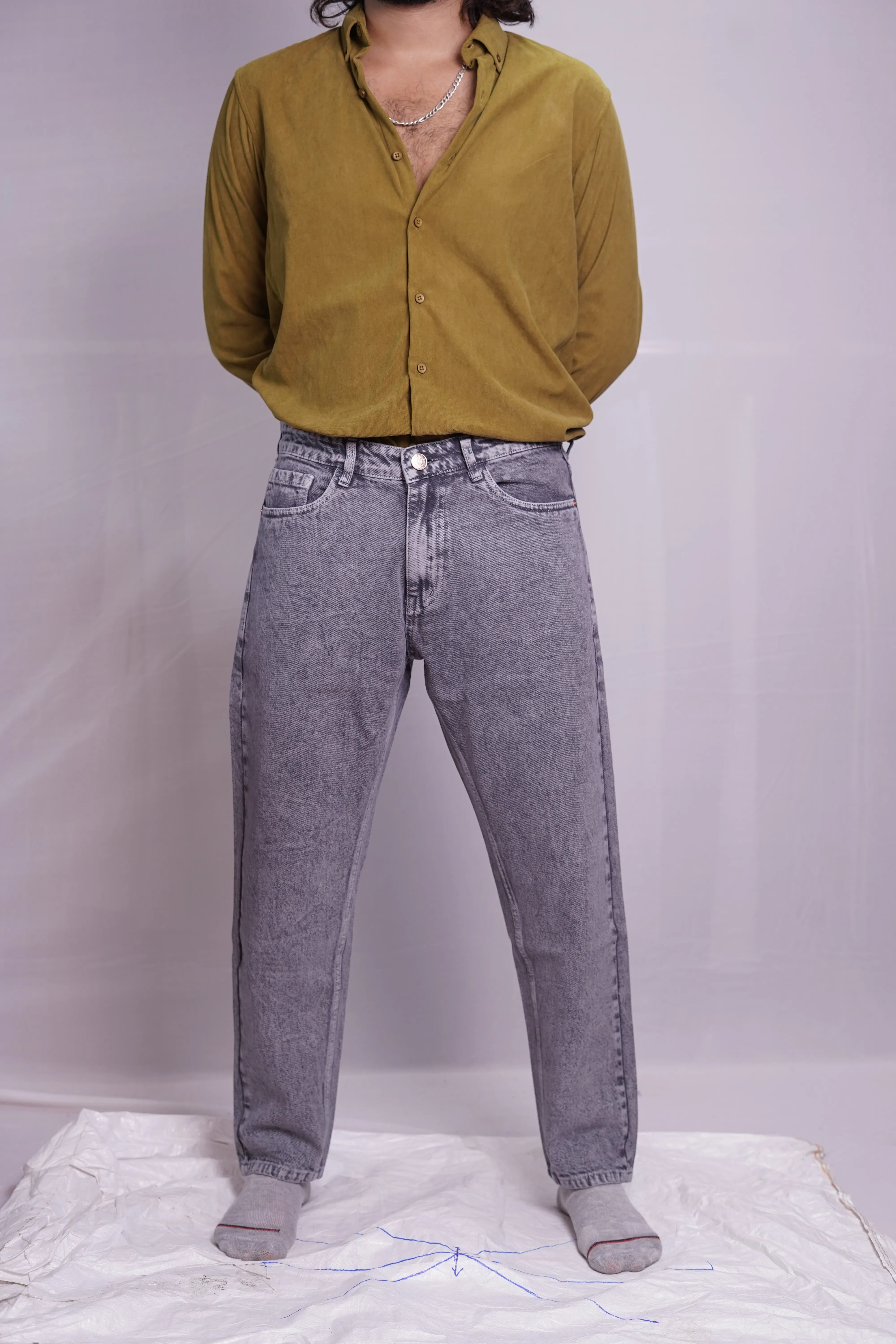 ACID GREY MOMFIT DENIM PANT, photo 2 of 4