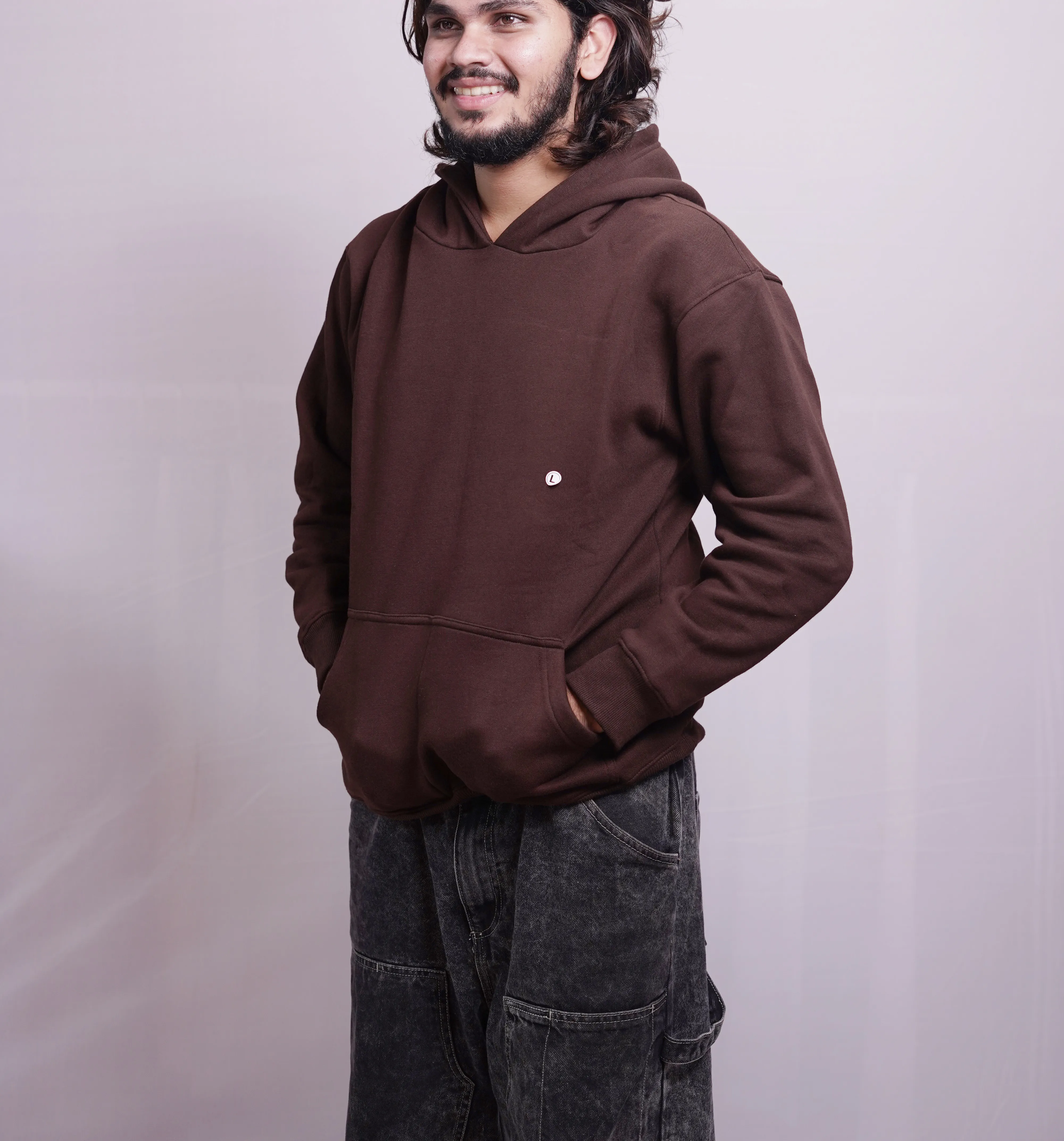 Brown  oversized hoodie, photo 2 of 4