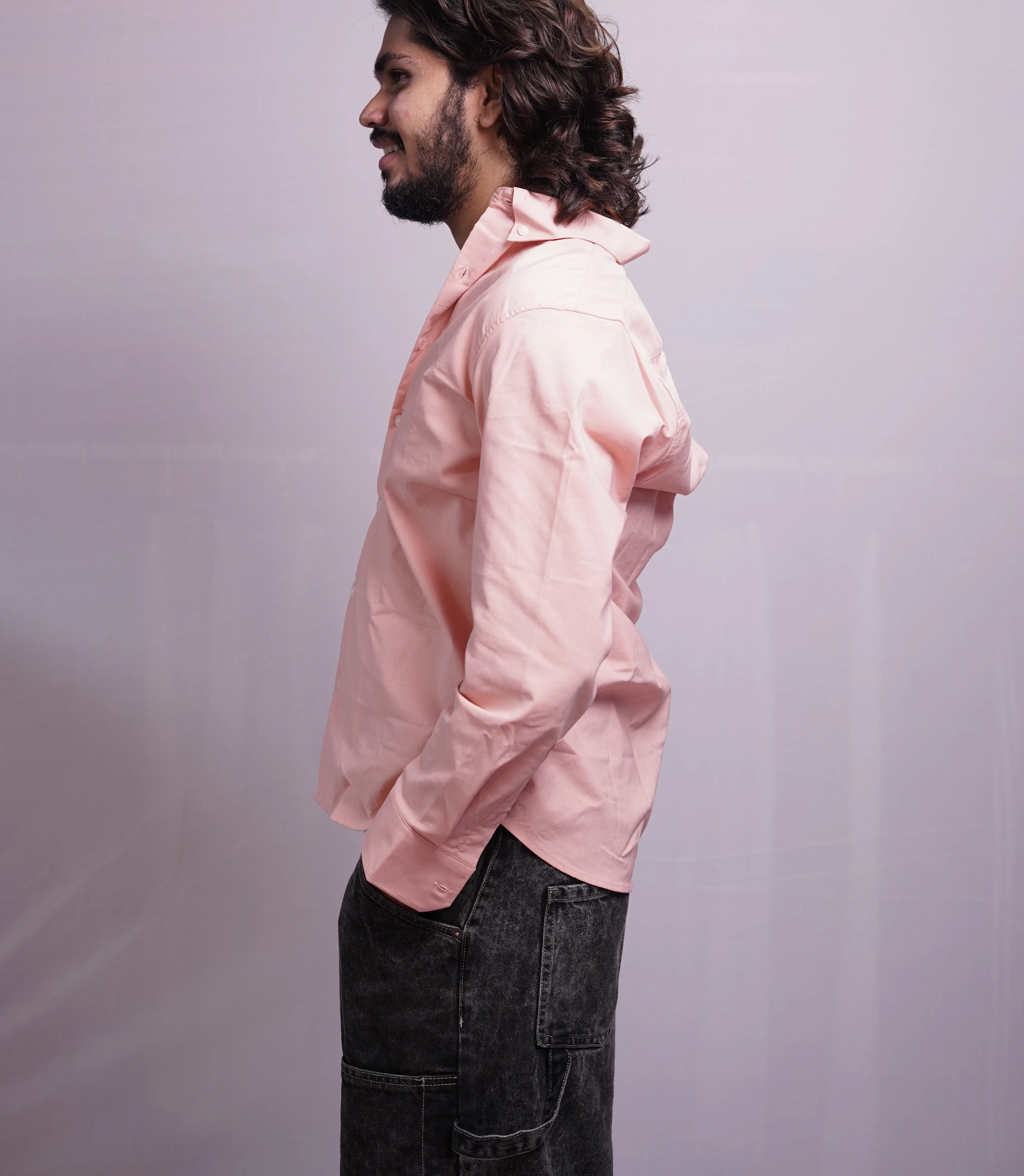 PINK LINEN PLAIN SHIRT, photo 3 of 4