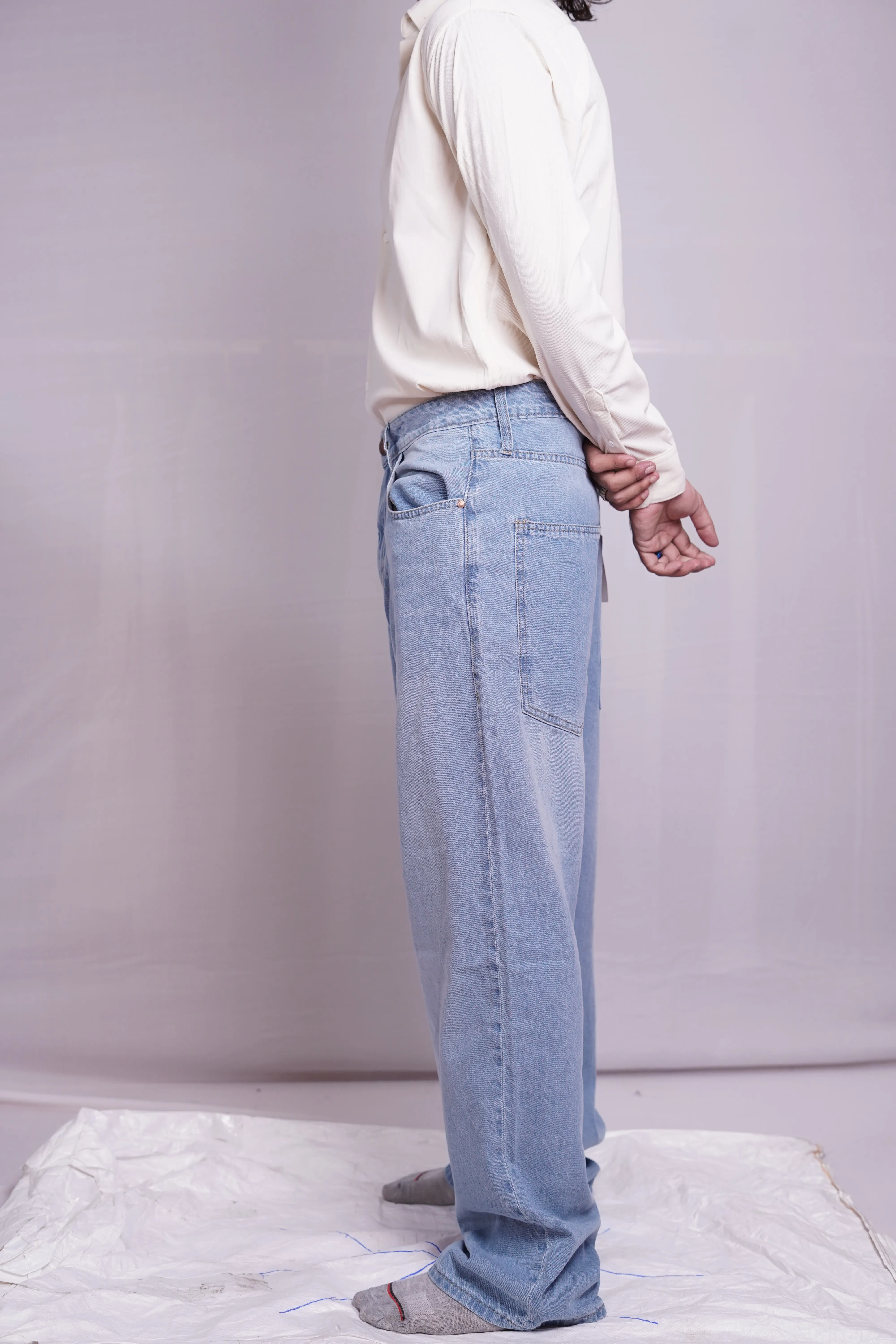 ICE BLUE BAGGY DENIM PANT, photo 3 of 4