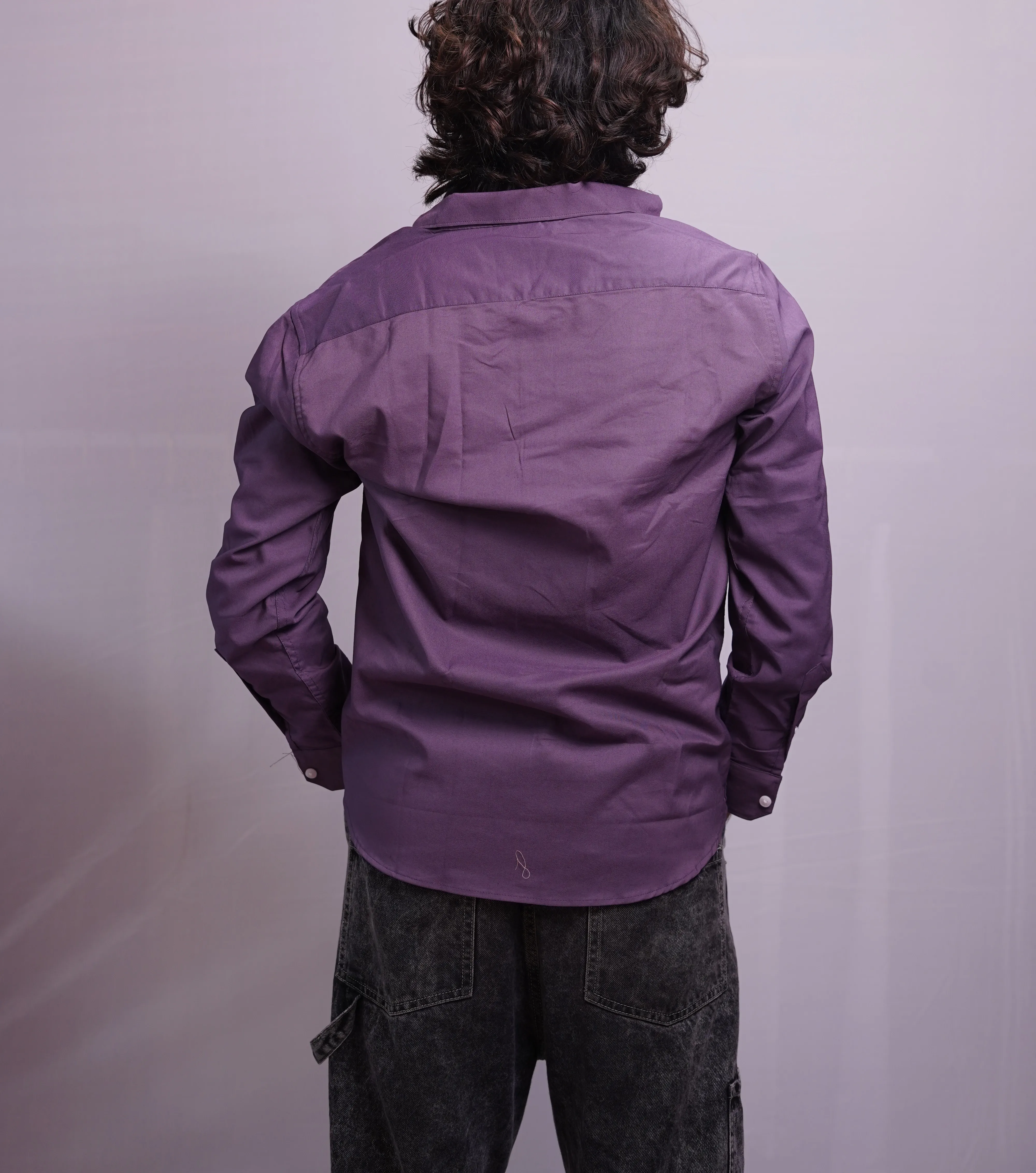 VIOLET LINEN PLAIN SHIRT, photo 4 of 4