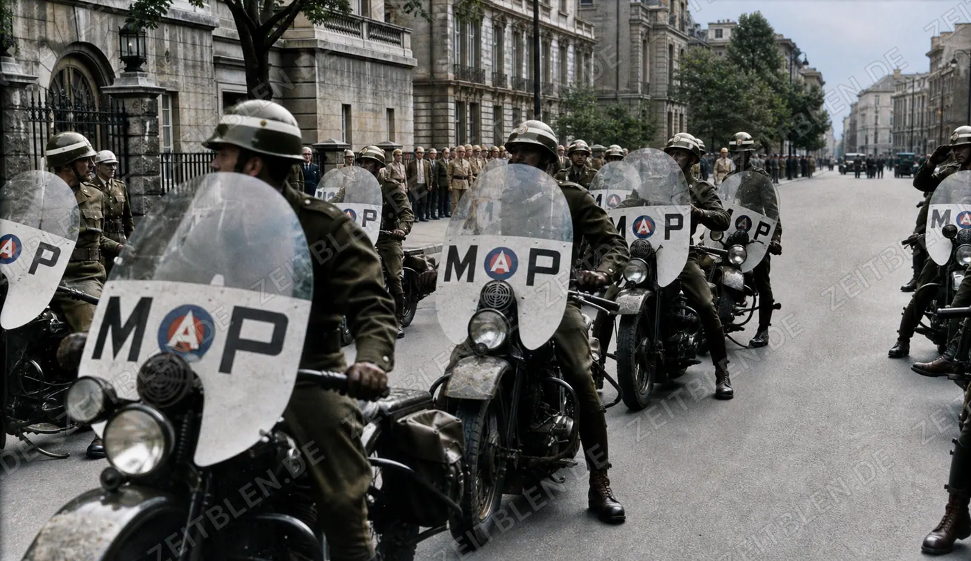 Motorradparade der Militärpolizei in München