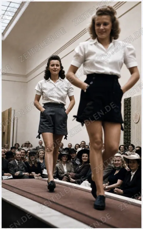 Models auf dem Laufsteg im Haus der Kunst