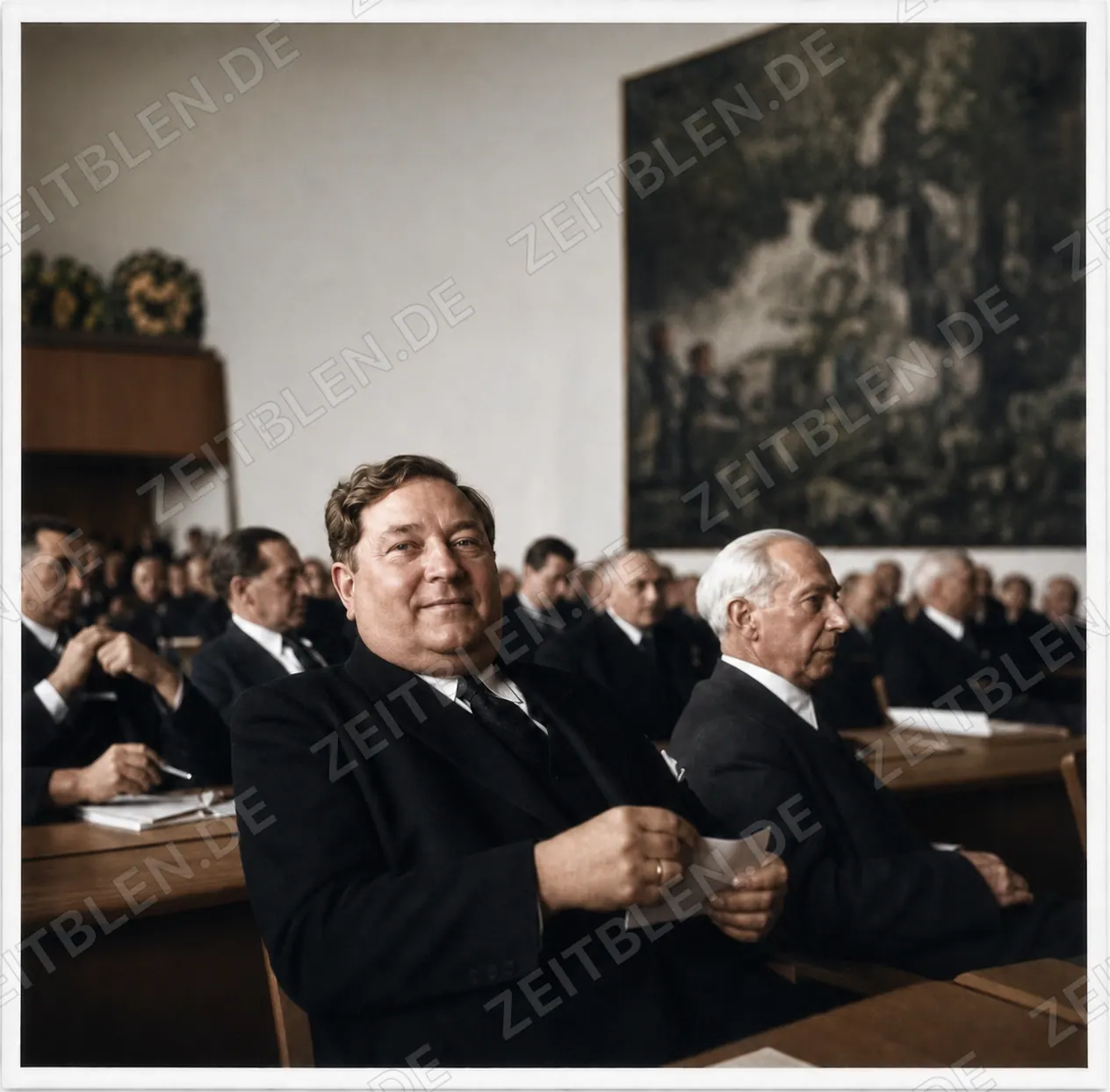 Carlo Schmid und Theodor Heuss im Parlamentarischen Rat in Bonn