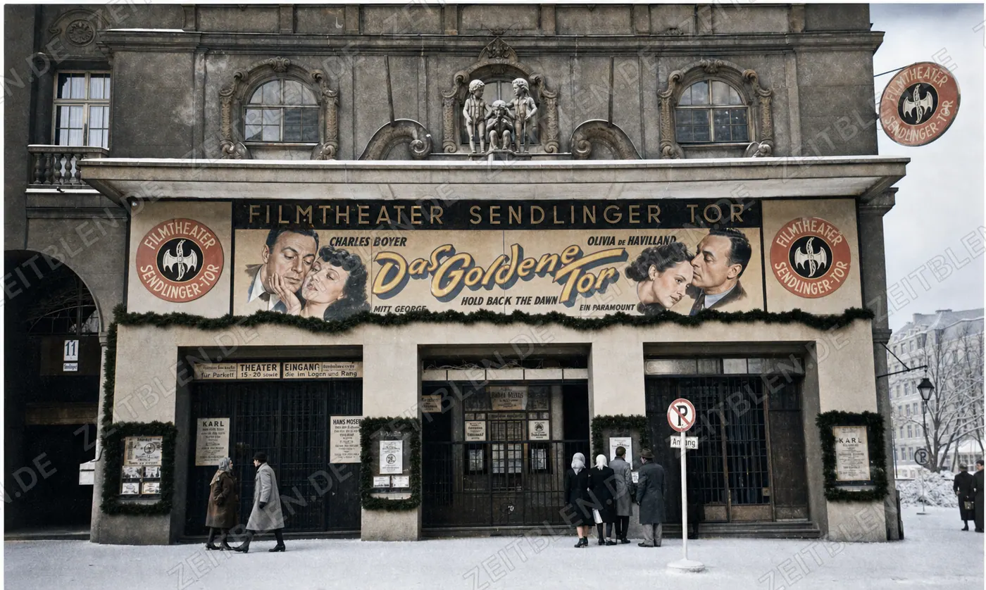 Filmtheater Sendlinger Tor mit Plakat zu "Das goldene Tor"