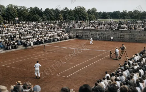 Tennismatch vor ausverkauften Rängen im Aumeisterstadion